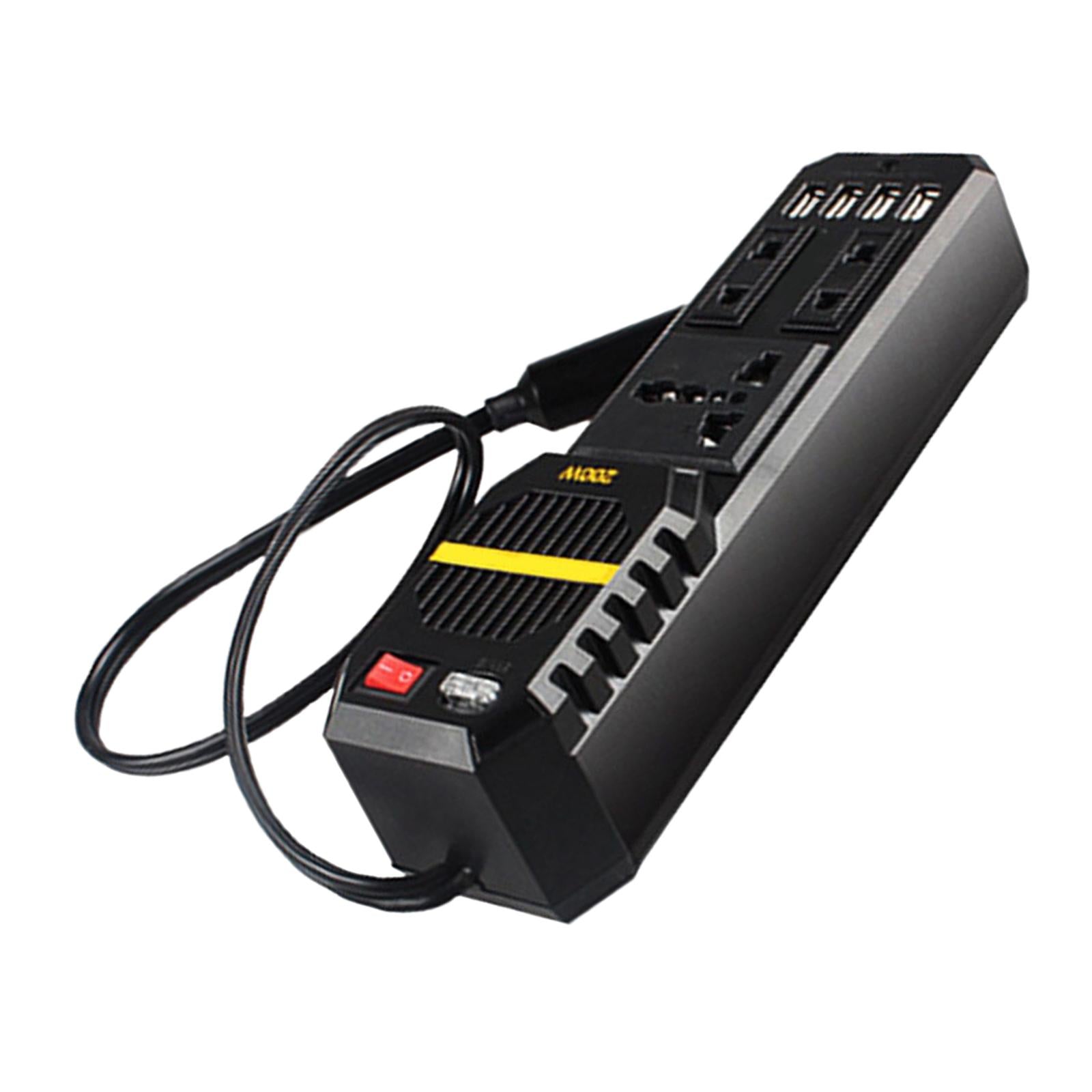 200W Car Power Inverter Fast Charging Car Port 4 USB Fit for Laptop Phone