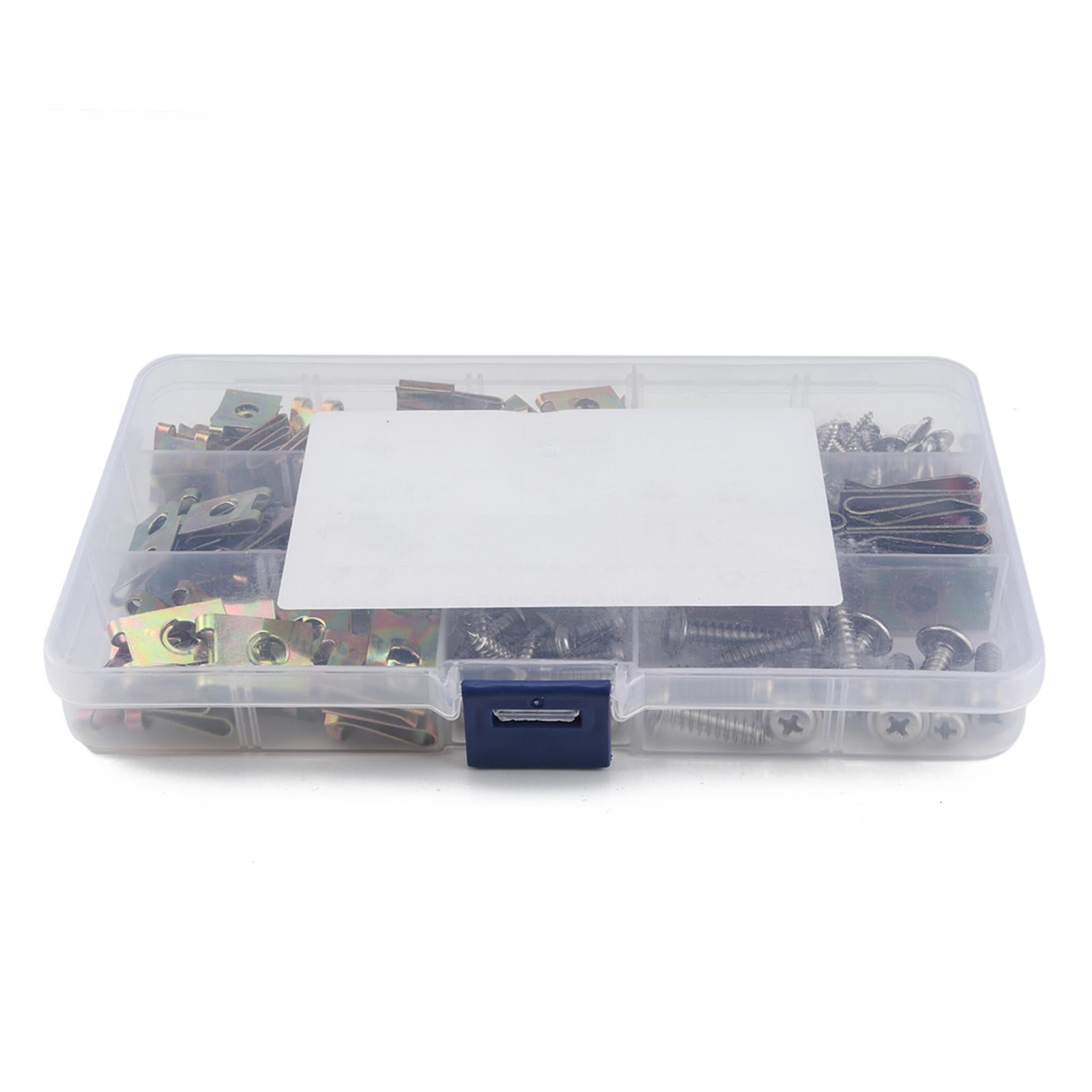 170Pcs U Type Clips Nuts and Screws Kit for Automobile Motorcycle