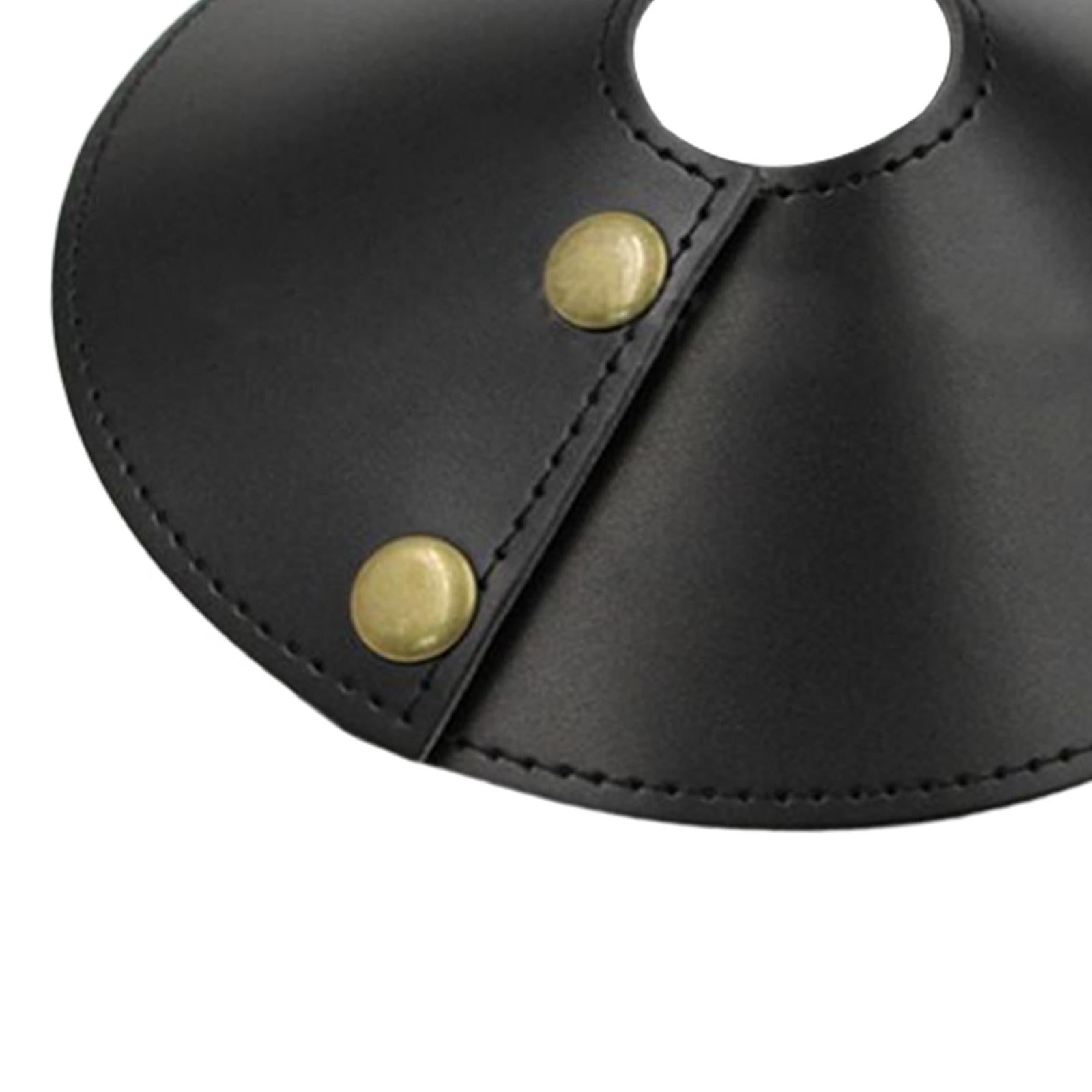 1 Set Leather Waterproof PU Durable Vintage Light Cover Lampshade for Home Black S