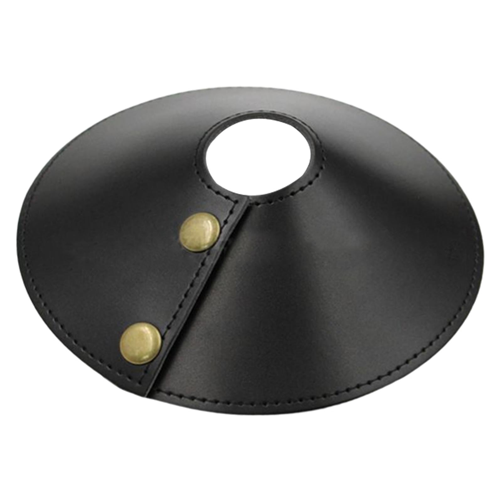 1 Set Leather Waterproof PU Durable Vintage Light Cover Lampshade for Home Black S
