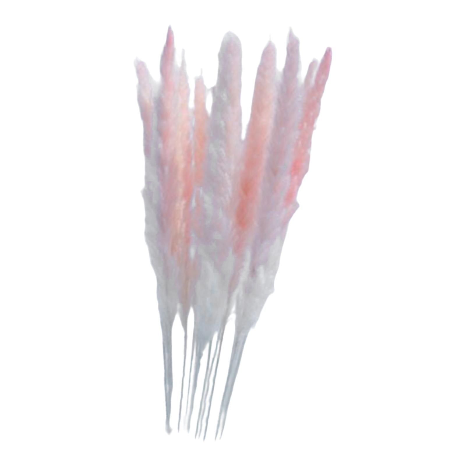 15Pcs 45cm Dried Pampas Grass Flower Arrangement Reed Plumes Flower Pink