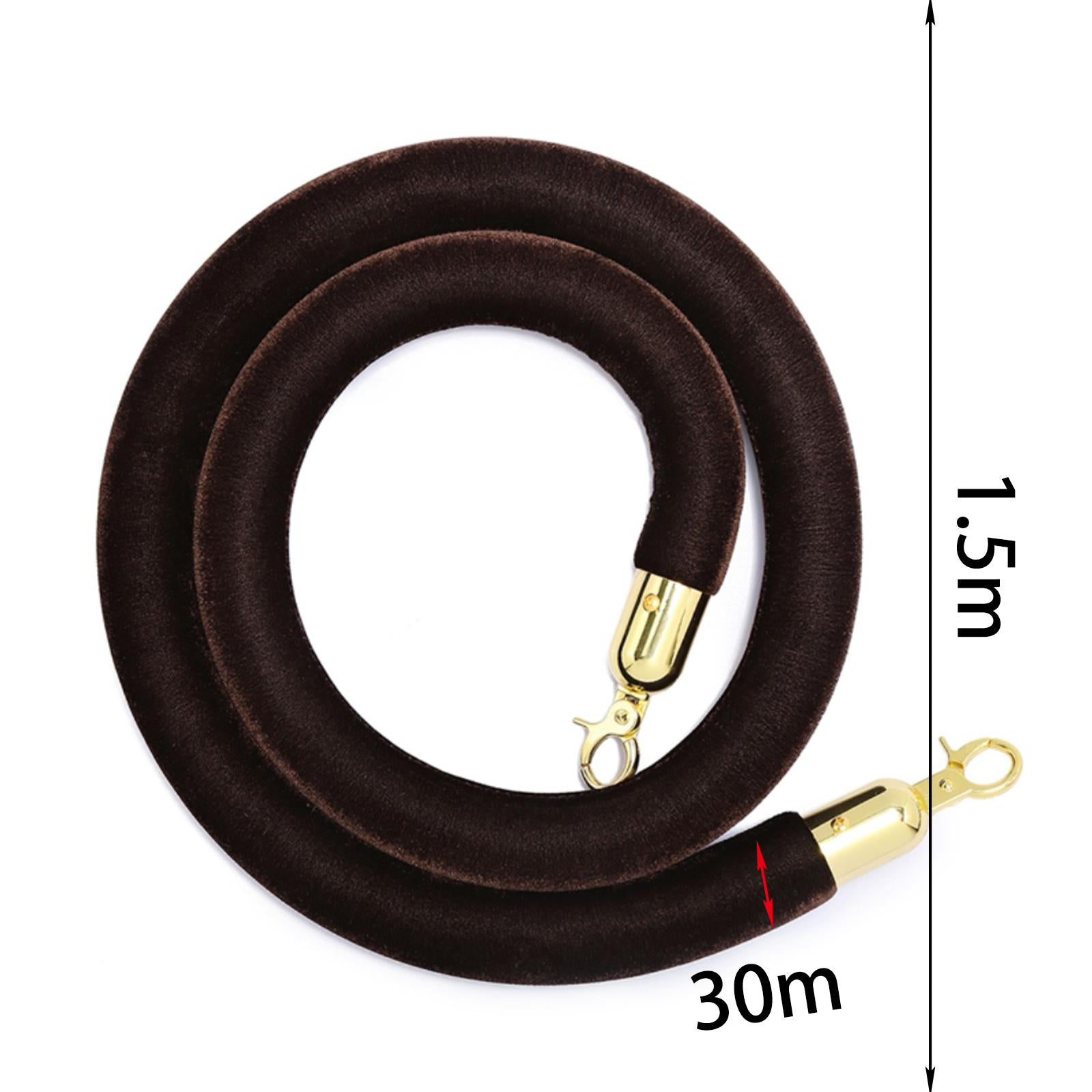 1Pcs Rope Velvet 1.5M Crowd Control for Exhibition Celebration Black
