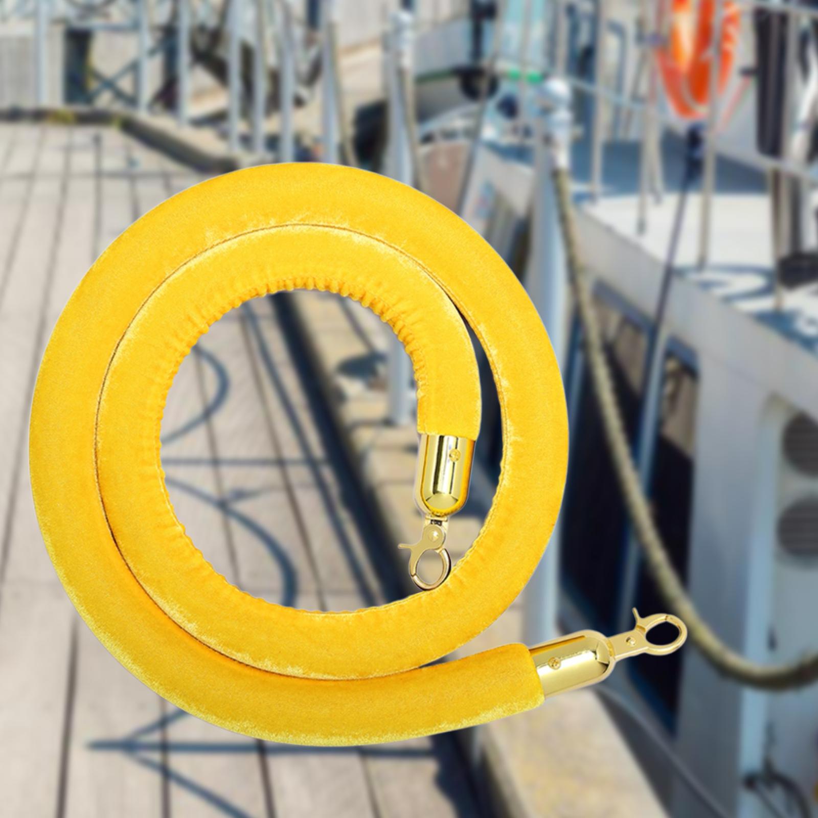 1Pcs Rope Velvet 1.5M Crowd Control for Exhibition Celebration Yellow