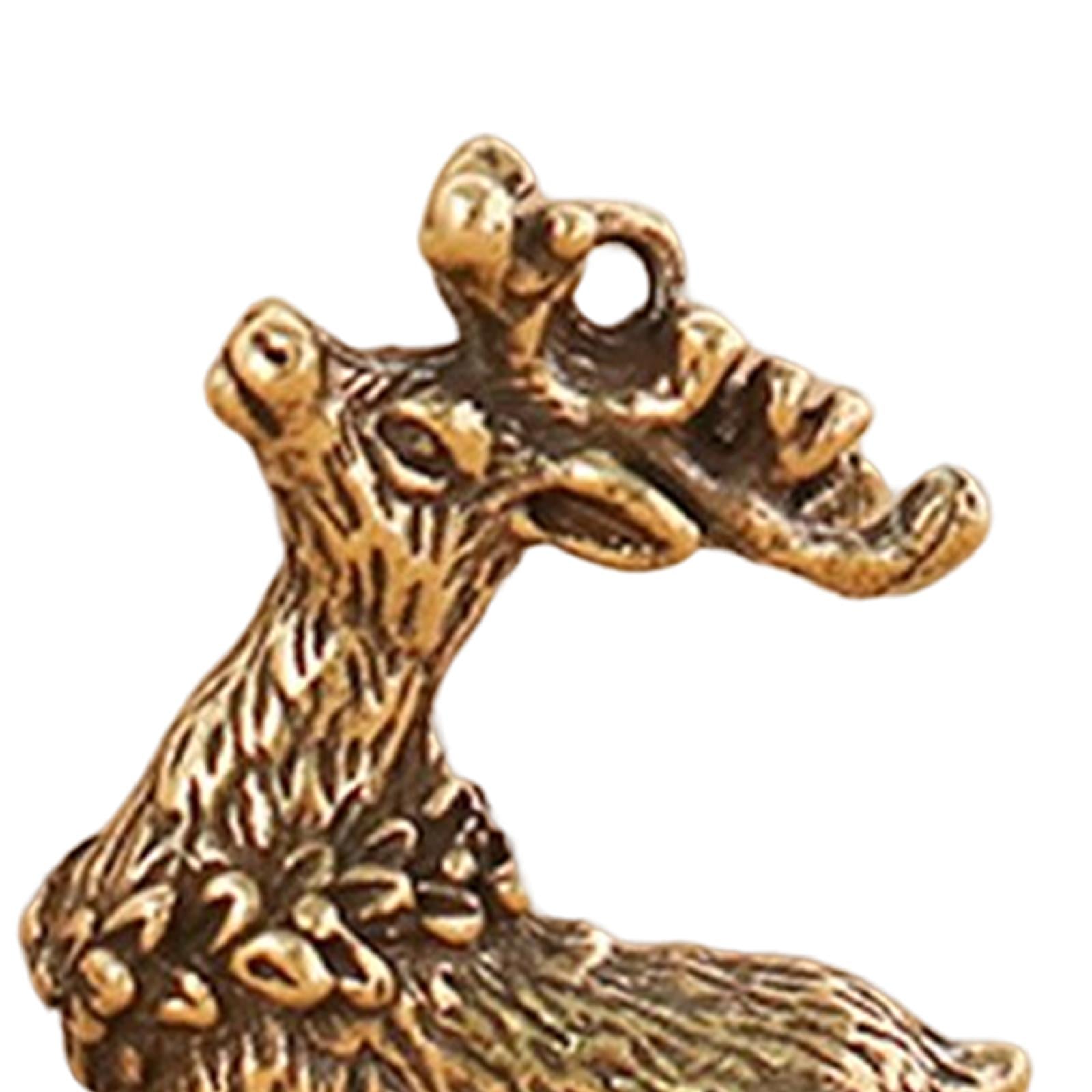 1Pair Antique Style Brass Pendants Jewelry Making DIY Craft Sika Deer Charms