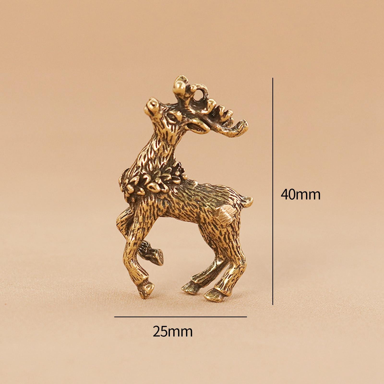 1Pair Antique Style Brass Pendants Jewelry Making DIY Craft Sika Deer Charms