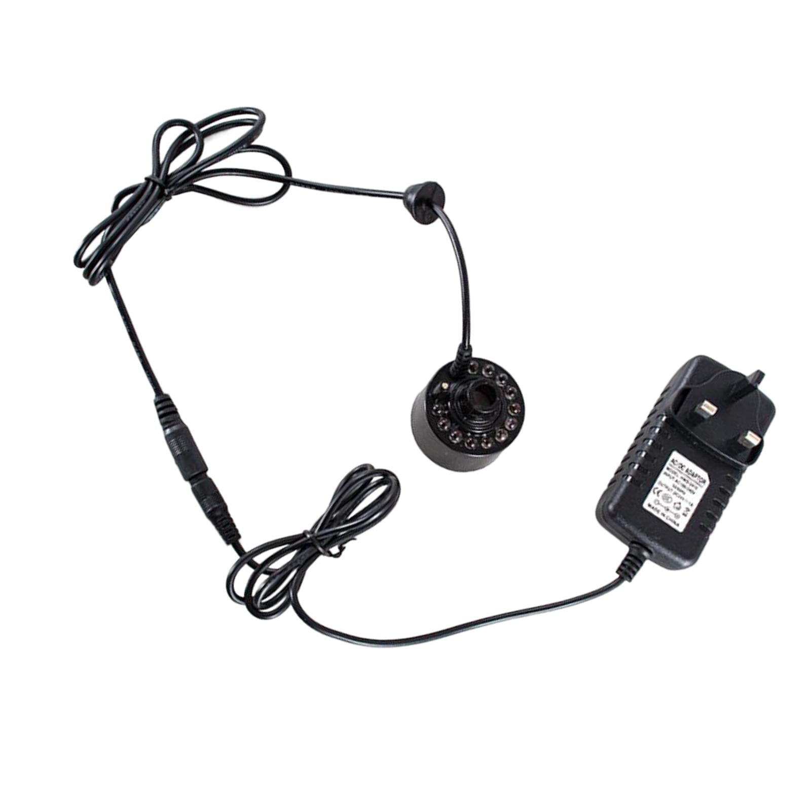 20mm Mist Maker 12 LED Pond Fog Machine for Halloween Garden Home