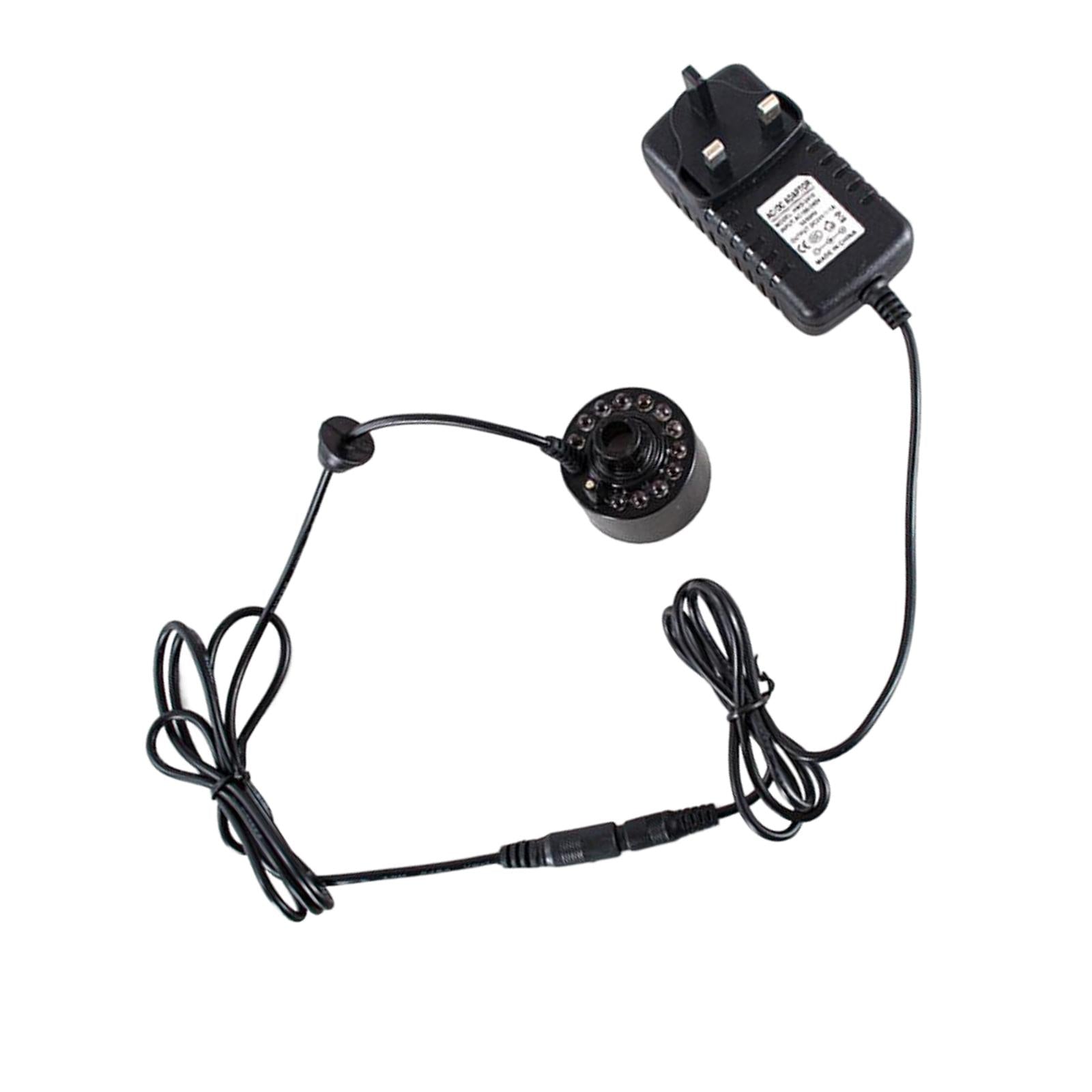 20mm Mist Maker 12 LED Pond Fog Machine for Halloween Garden Home