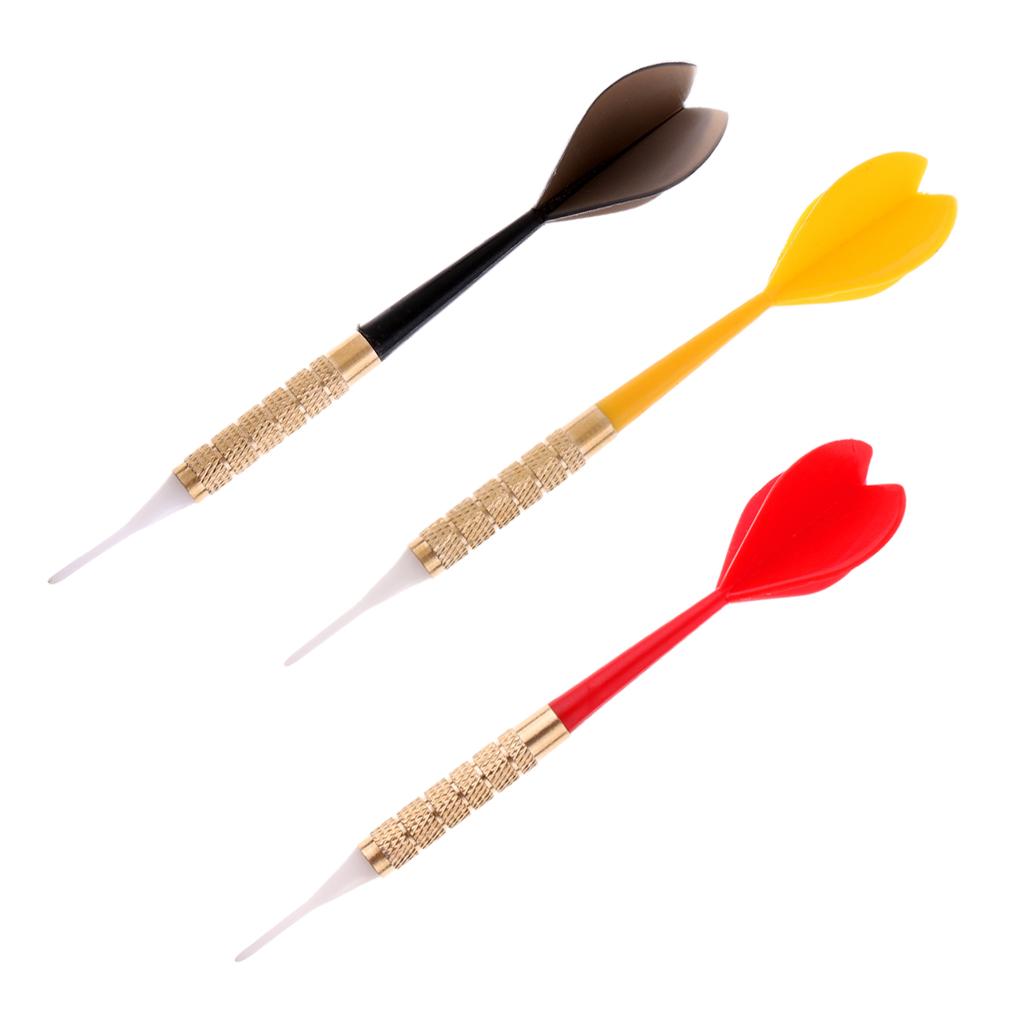 14g Plastic Metal Barrels Safety Soft Tip Dart for Home Game Room Bar Black