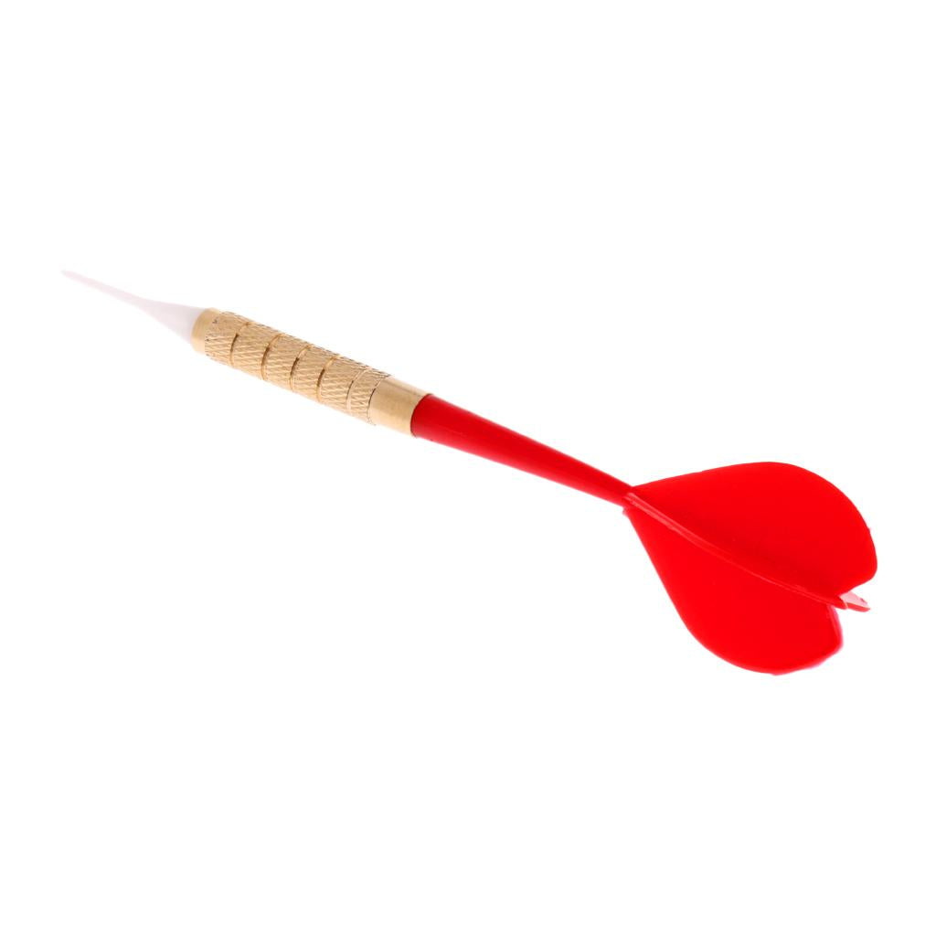 14g Plastic Metal Barrels Safety Soft Tip Dart for Home Game Room Bar Red