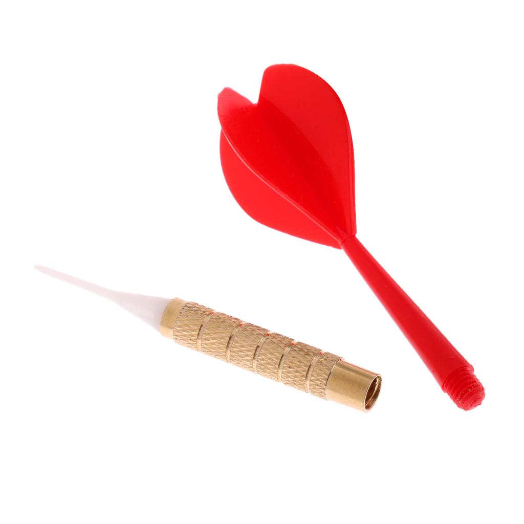 14g Plastic Metal Barrels Safety Soft Tip Dart for Home Game Room Bar Red