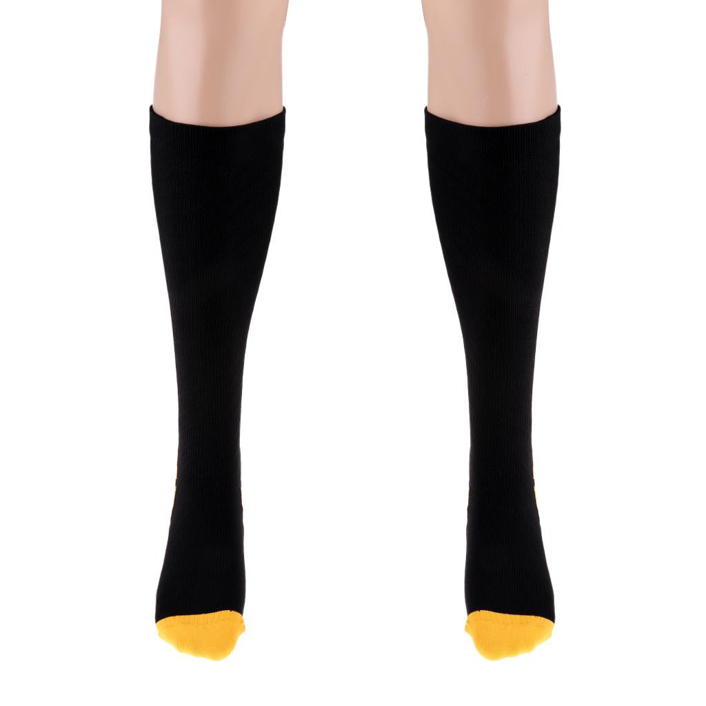 1 Pair Compression Socks for Running Cycling Travel Flight S and M, Orange