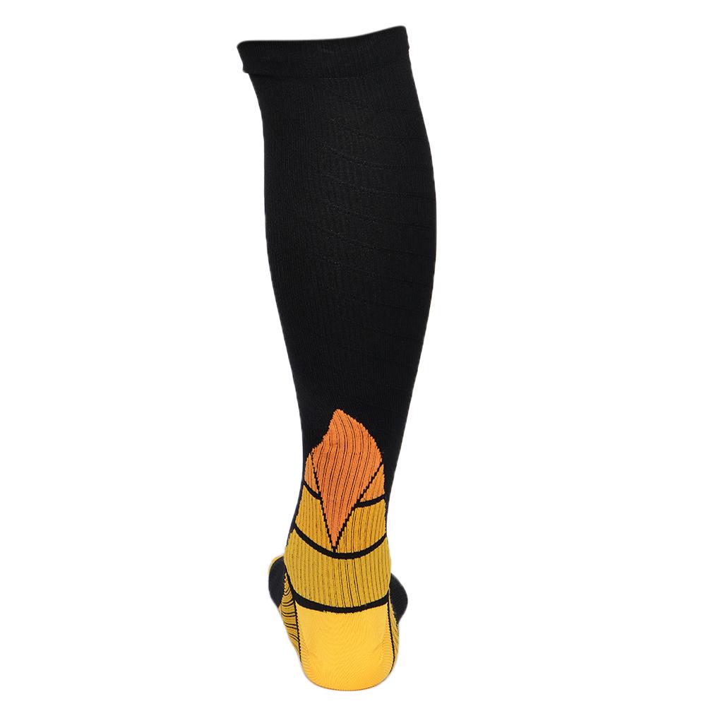 1 Pair Compression Socks for Running Cycling Travel Flight S and M, Orange
