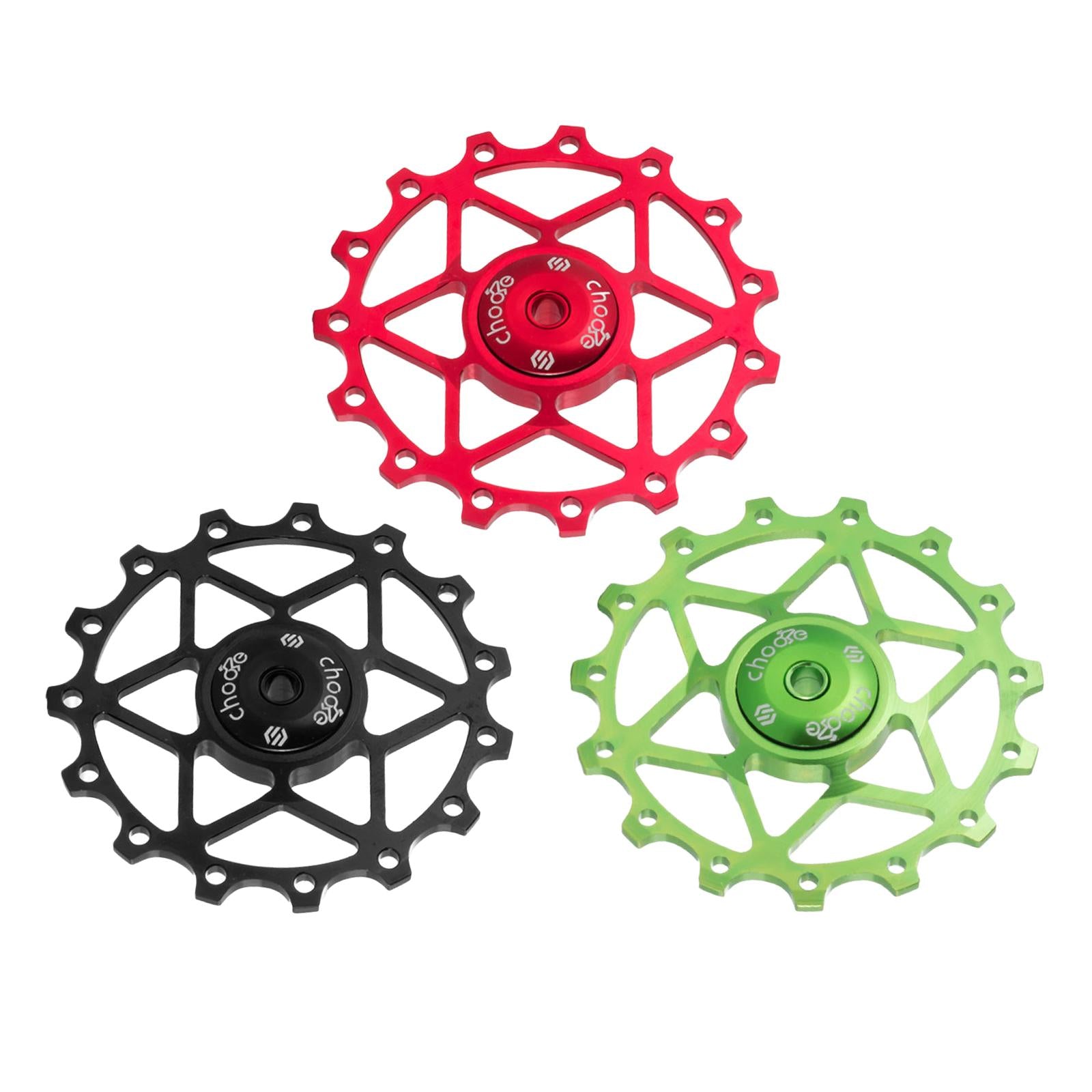 13/15T Ceramic Bearing Jockey Pulley Wheel Bike Rear Derailleur Black 13T