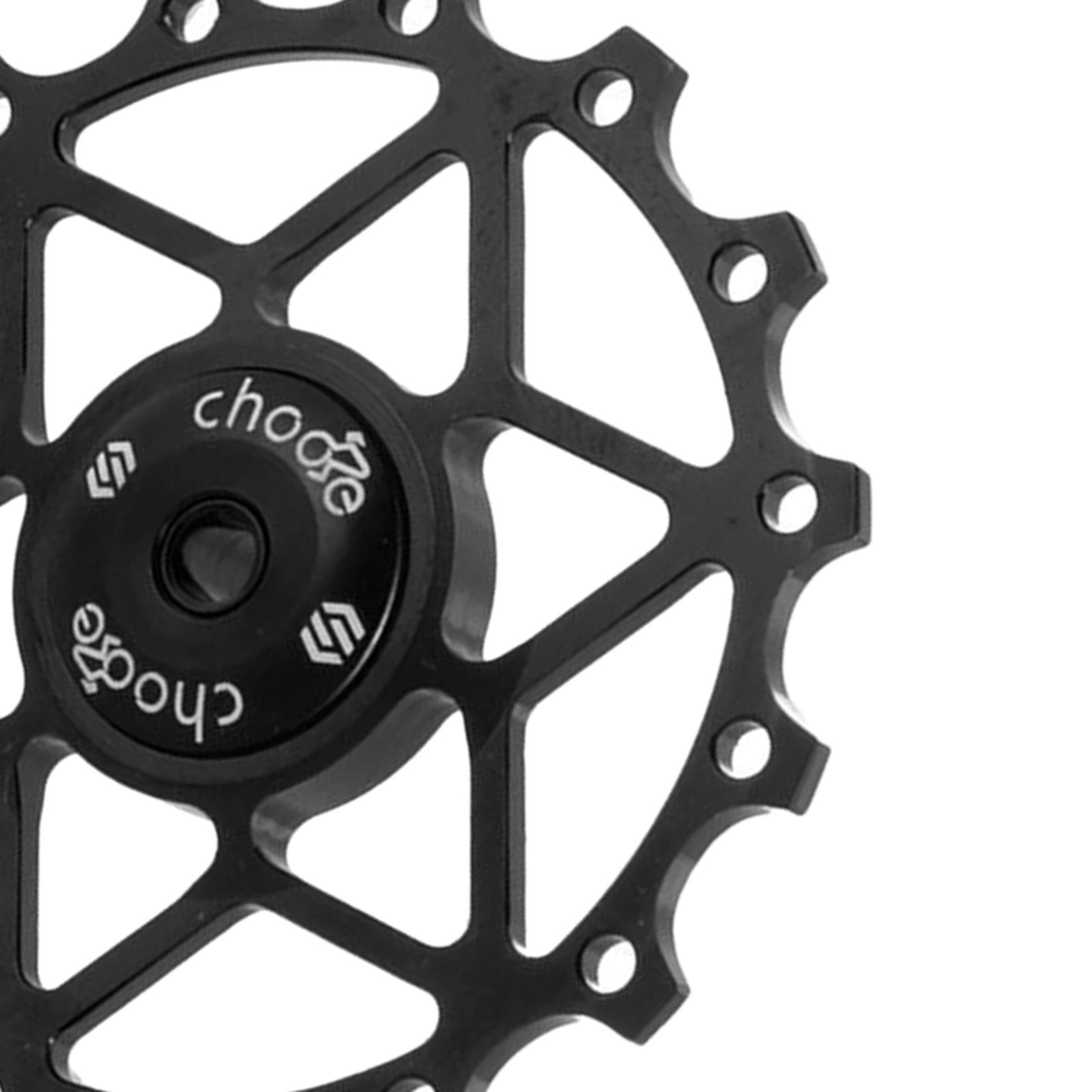 13/15T Ceramic Bearing Jockey Pulley Wheel Bike Rear Derailleur Black 13T