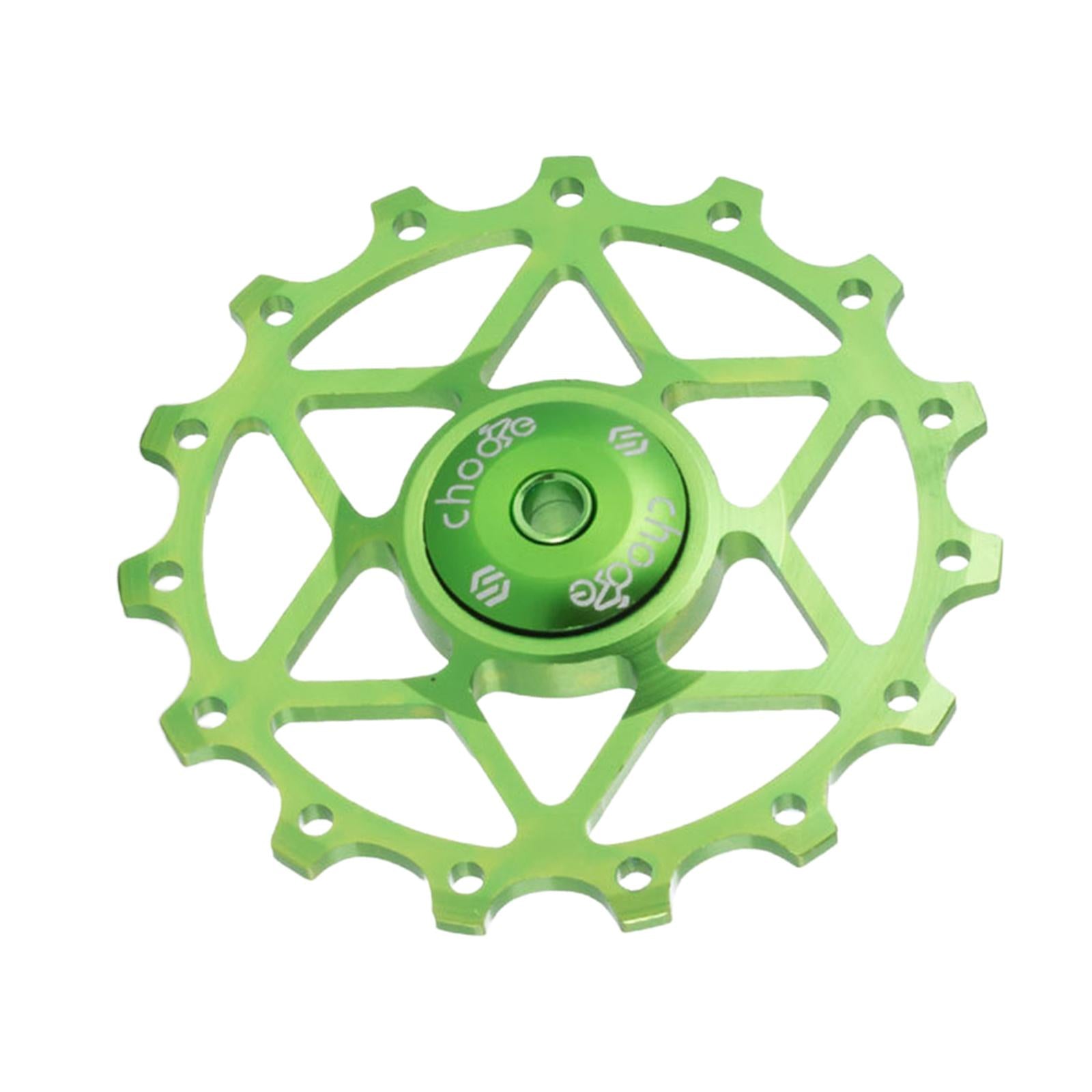 13/15T Ceramic Bearing Jockey Pulley Wheel Bike Rear Derailleur Green 15T
