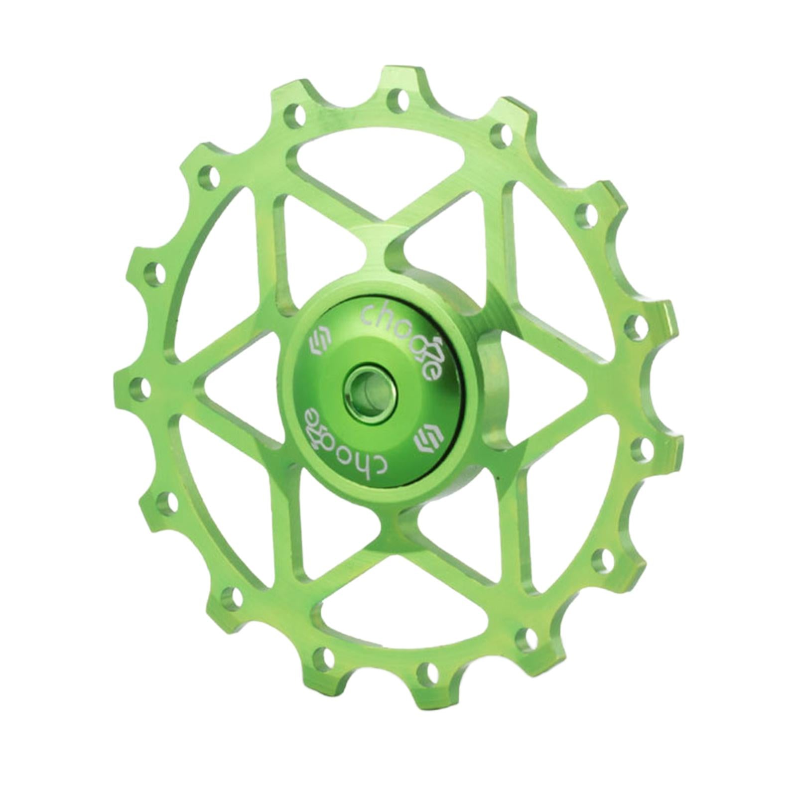 13/15T Ceramic Bearing Jockey Pulley Wheel Bike Rear Derailleur Green 15T