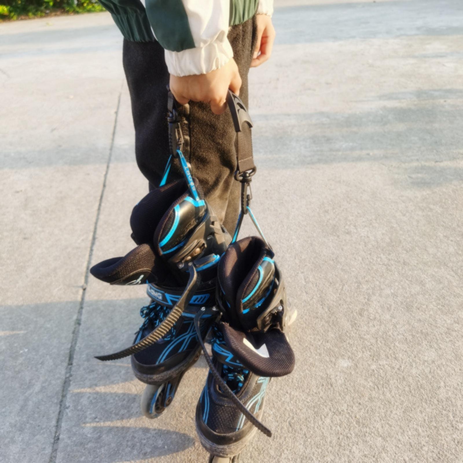 1PC Skating Shoes Carrier Strap Durable Roller Skate Hanging Handle Bucke Black