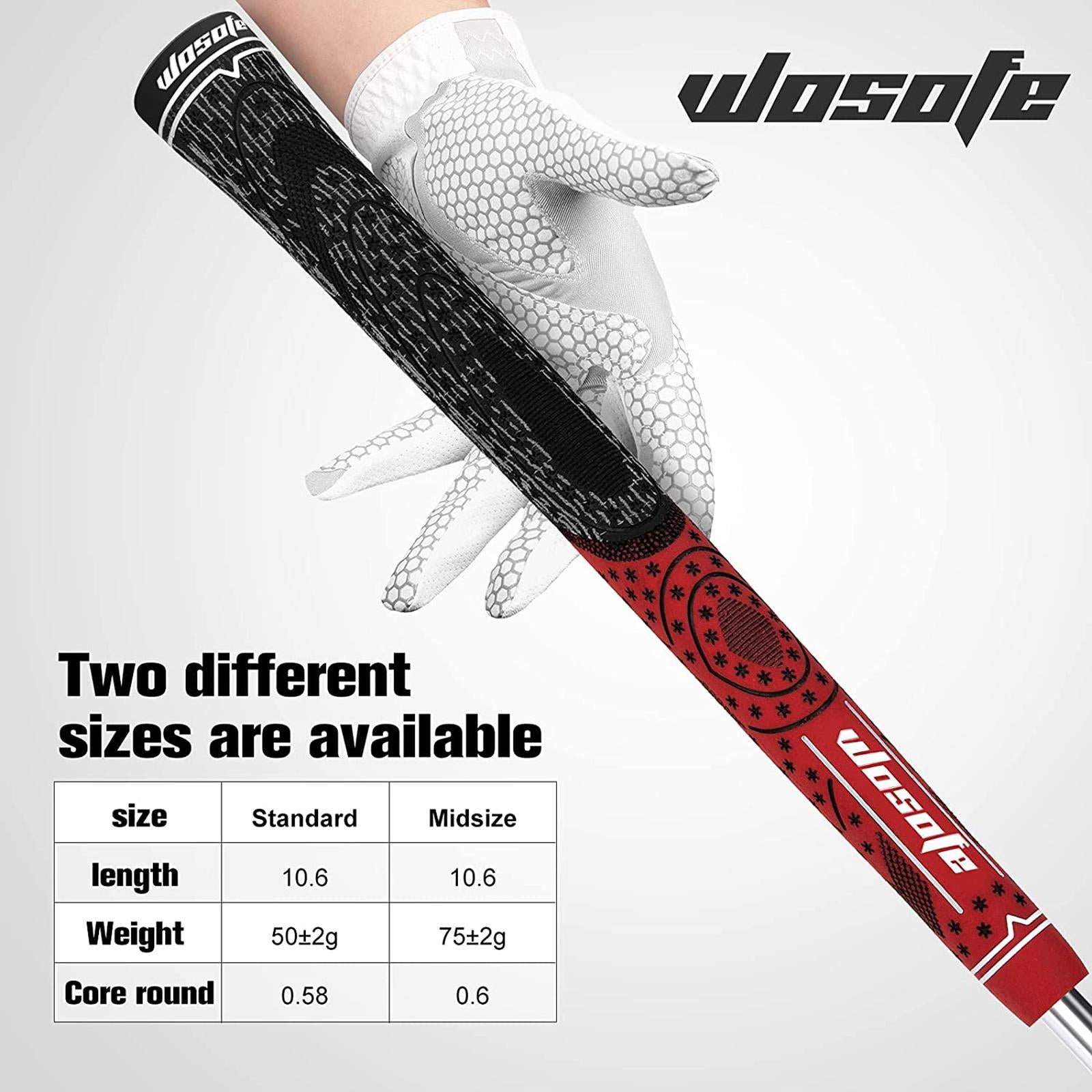 13Pcs Golf Grips Irons Wood Grip Non Slip Shock Absorption Training Aids Red Standard