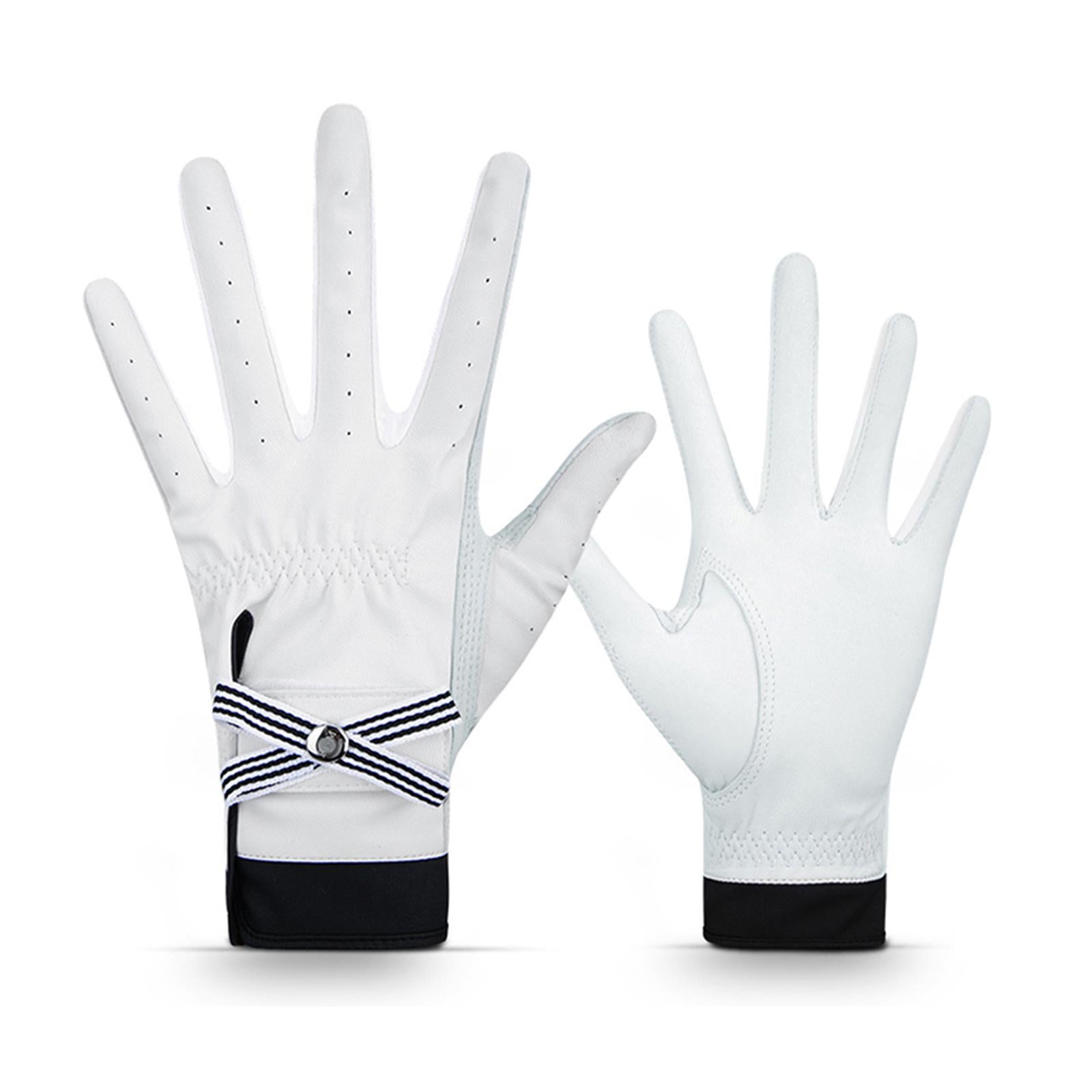 1 Pair Women Golf Gloves Bowknot Anti-Slip Ladies Gloves for Golfer 20 yards