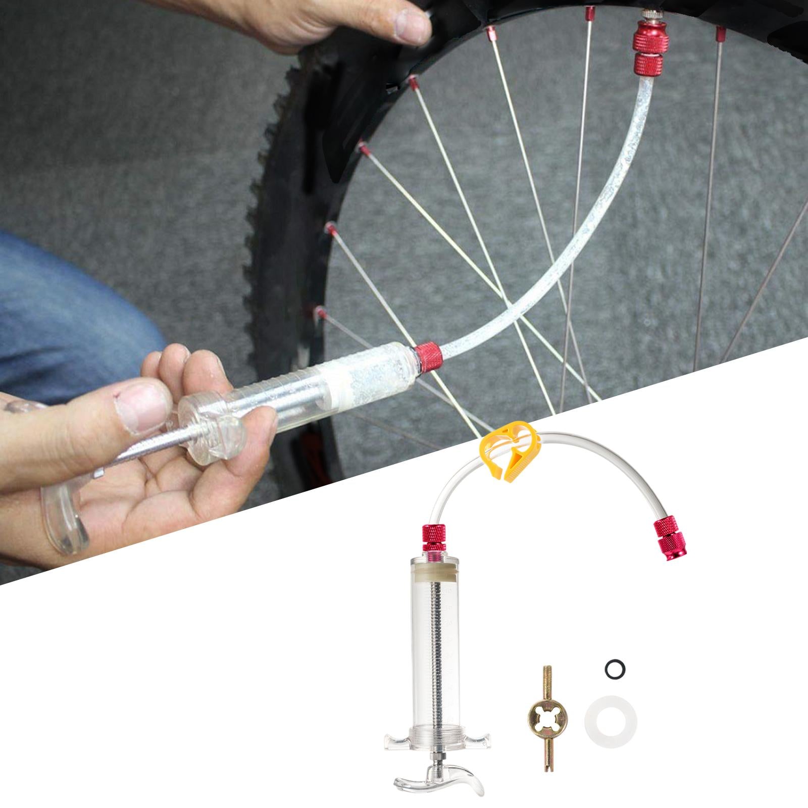1 Set Sealant Injector Tubeless Tyre PVC for Cycling Bike Mountain Bike