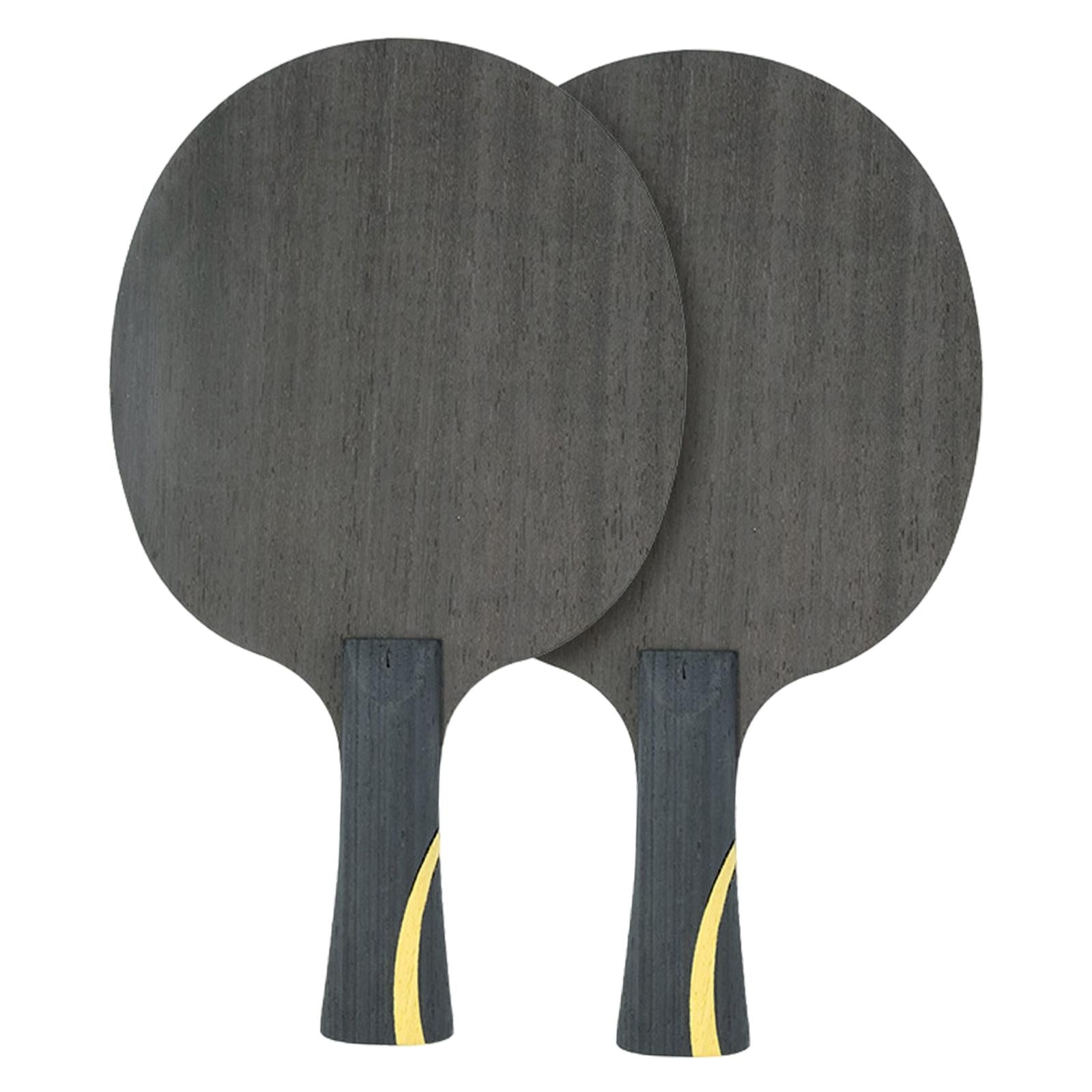 1 PC Table Tennis Blade Adult Unisex Offensive Curve 7 Ply Table Tennis Bat Ebony fiber