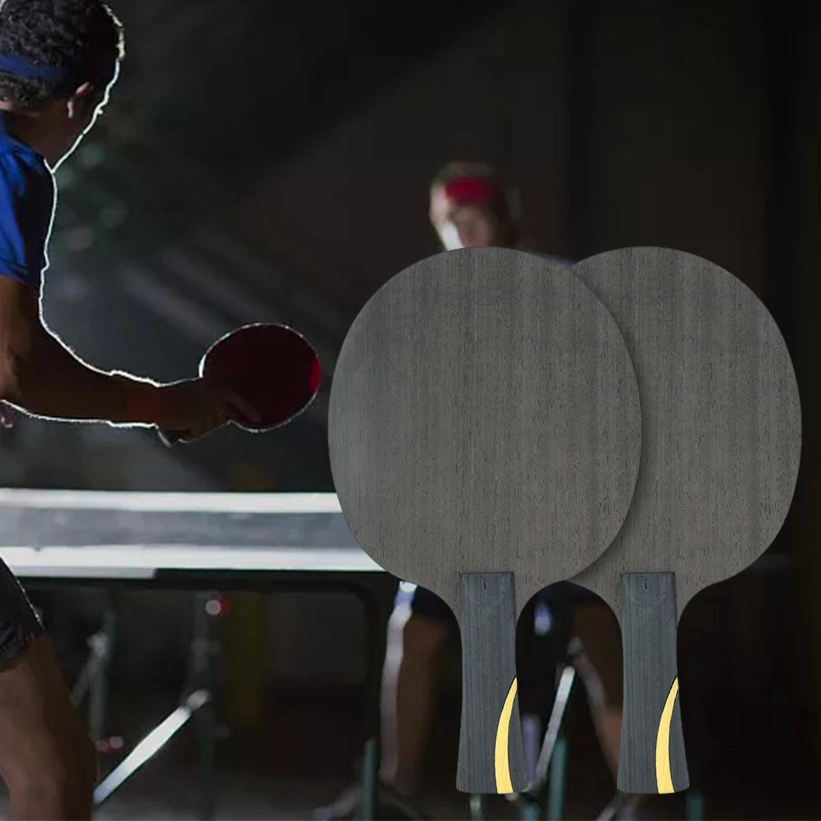 1 PC Table Tennis Blade Adult Unisex Offensive Curve 7 Ply Table Tennis Bat Ebony fiber