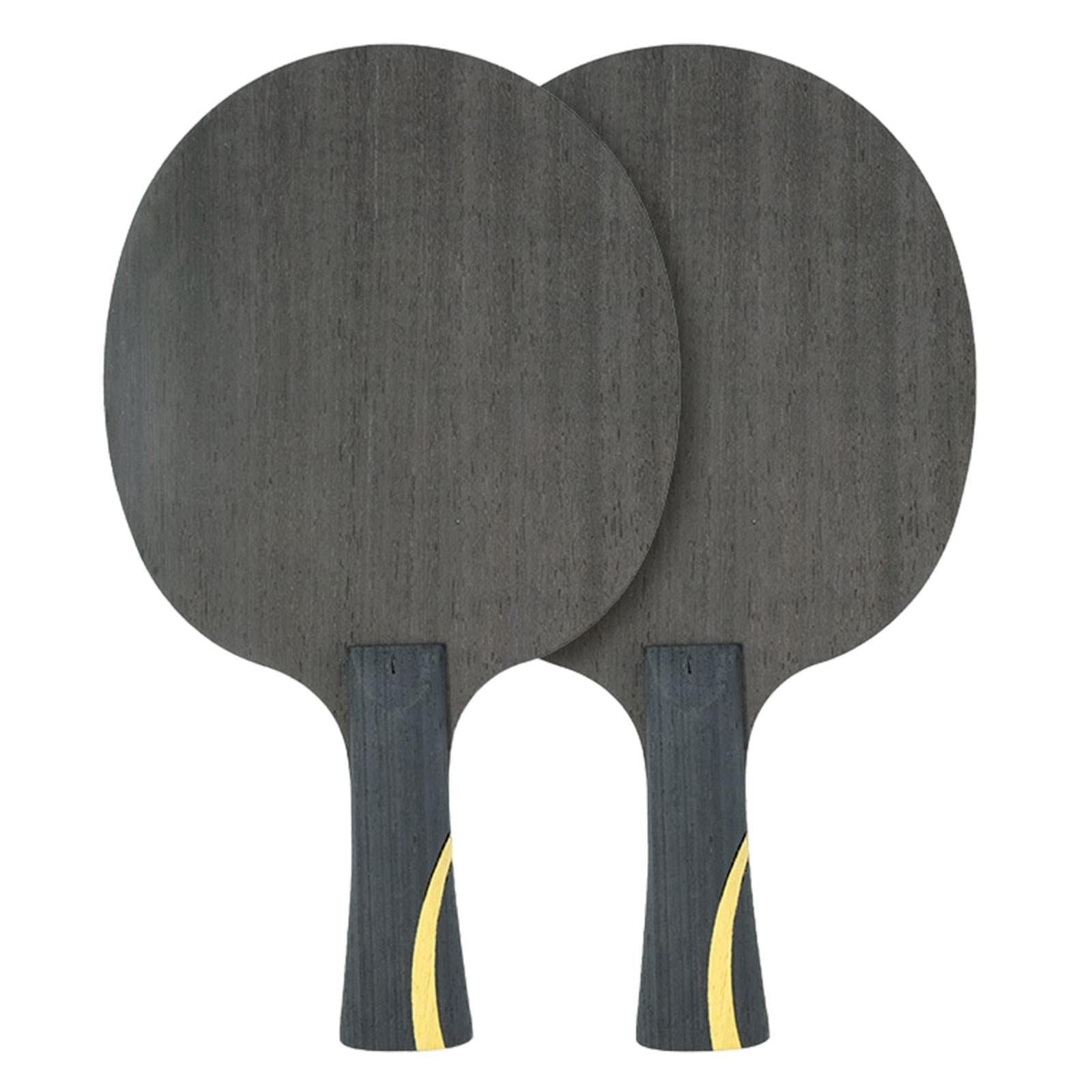 1 PC Table Tennis Blade Adult Unisex Offensive Curve 7 Ply Table Tennis Bat Ebony fiber