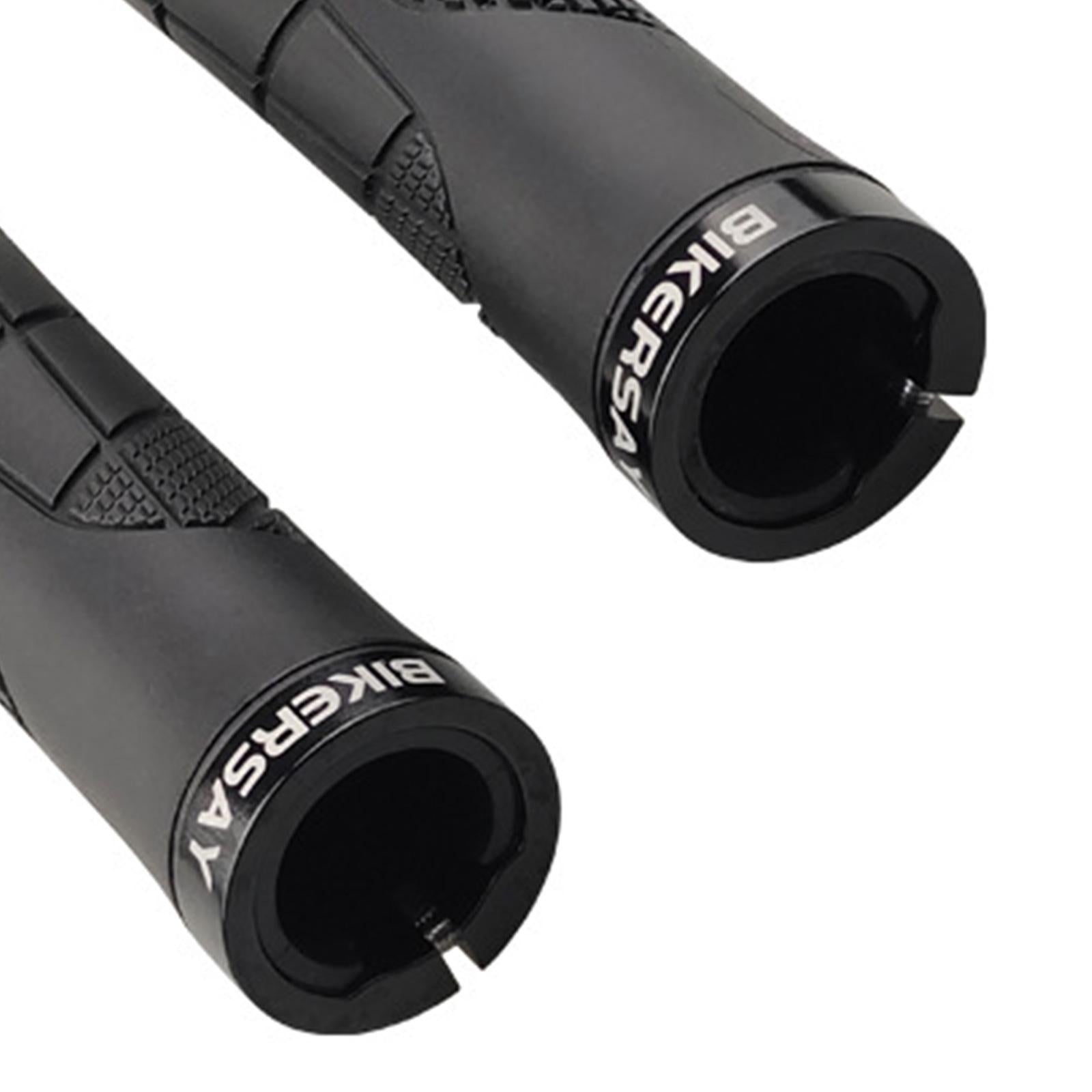 1 Pair Durable Bike Handlebar Grips Anti Slip MTB Cycling Handle Black