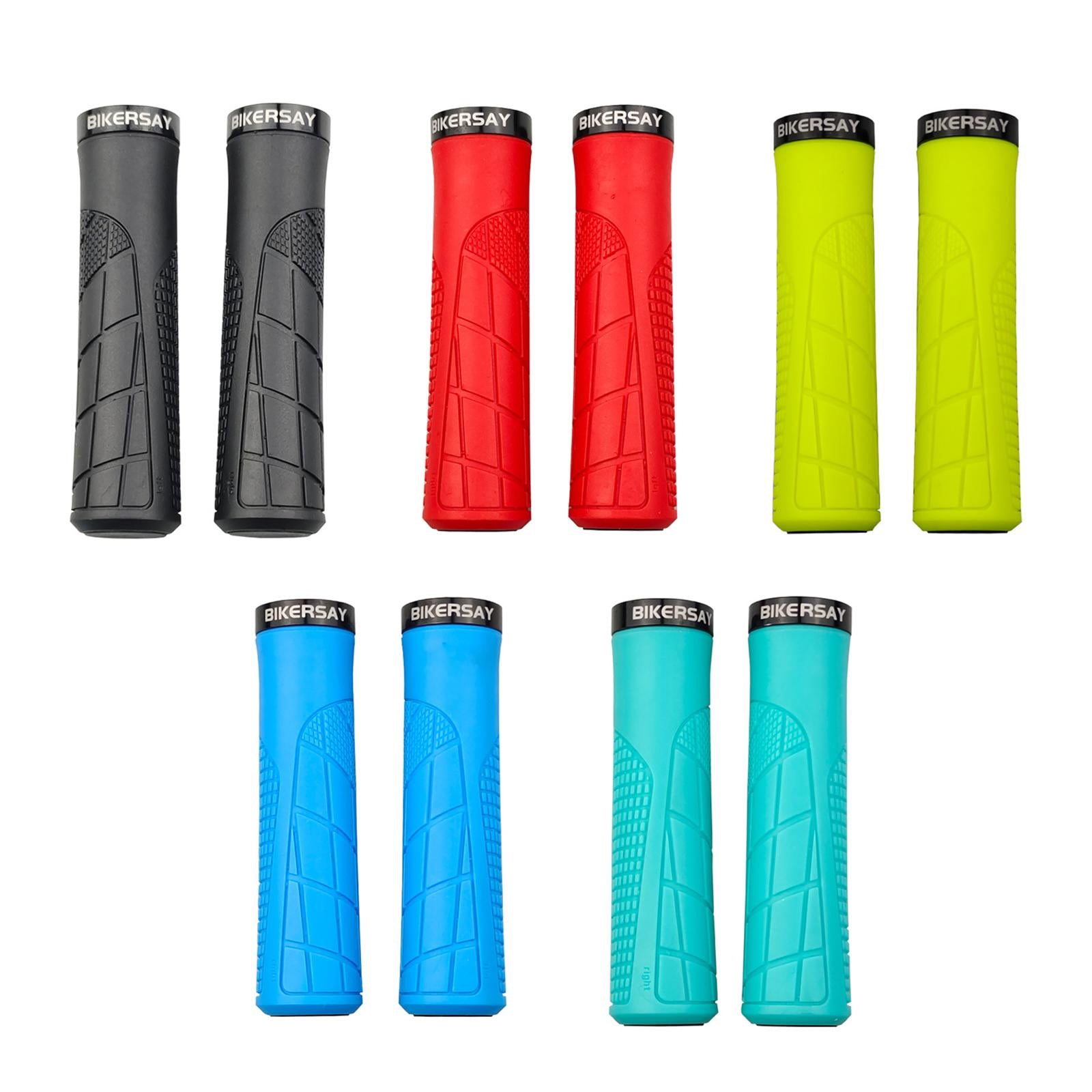 1 Pair Durable Bike Handlebar Grips Anti Slip MTB Cycling Handle Black