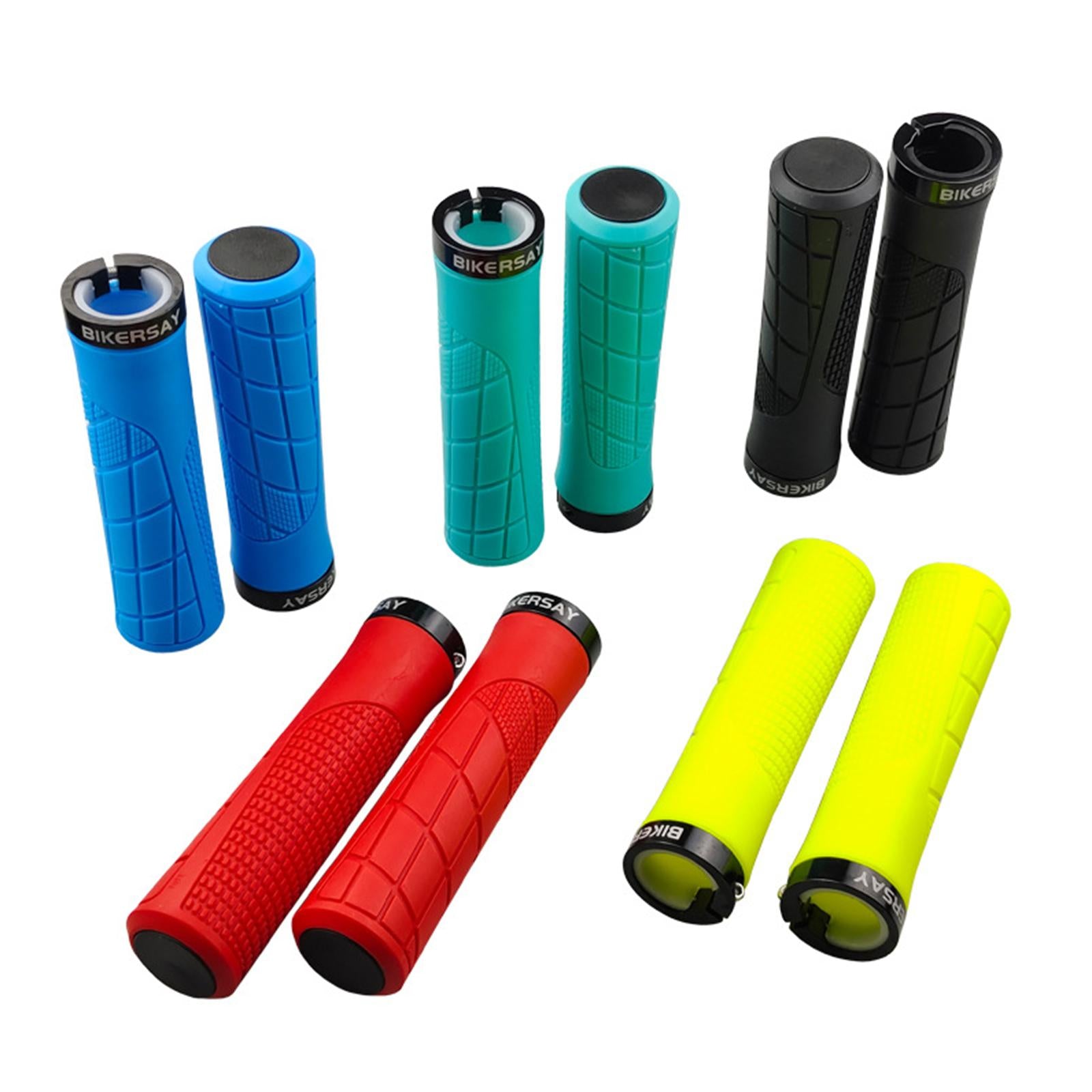 1 Pair Durable Bike Handlebar Grips Anti Slip MTB Cycling Handle Black