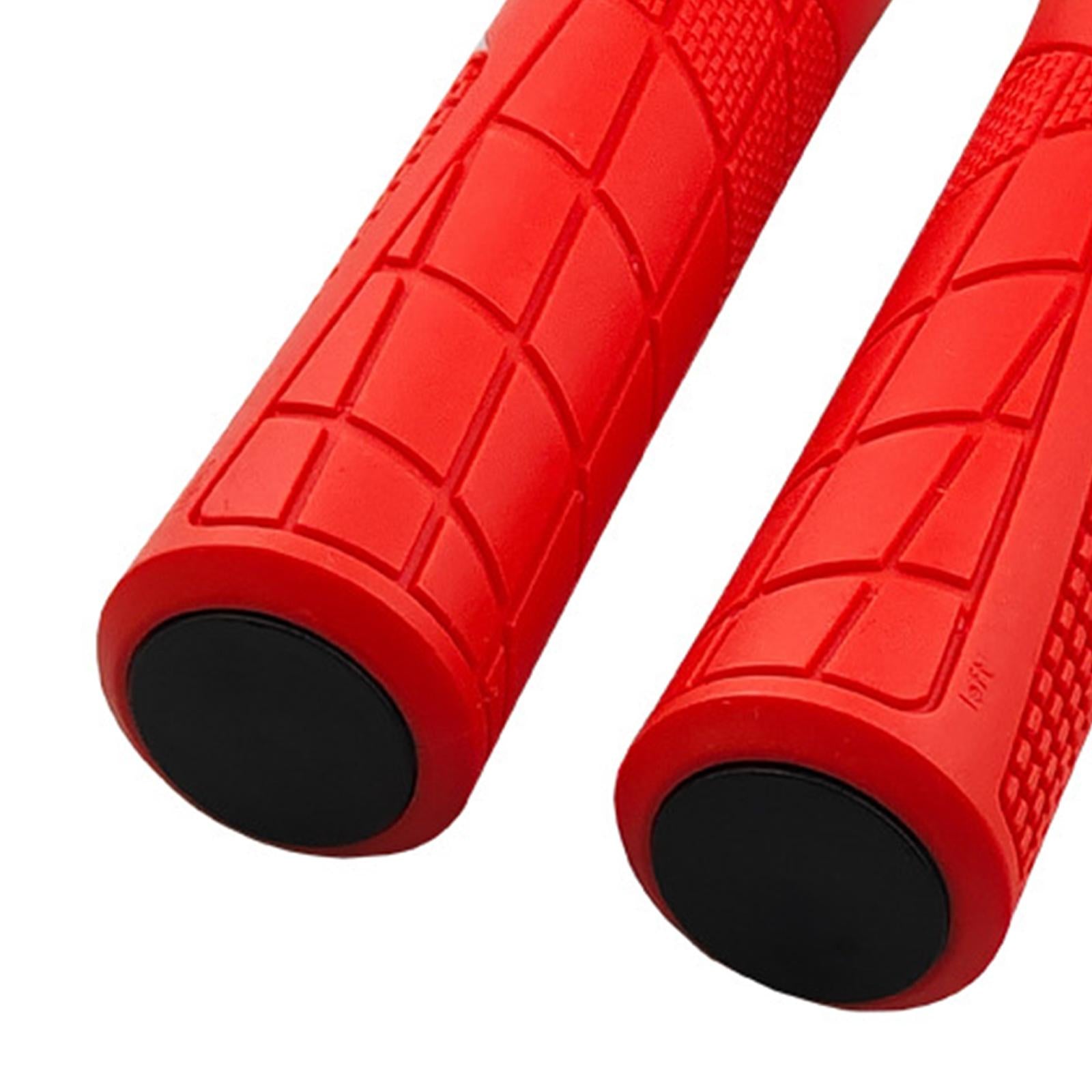 1 Pair Durable Bike Handlebar Grips Anti Slip MTB Cycling Handle Red