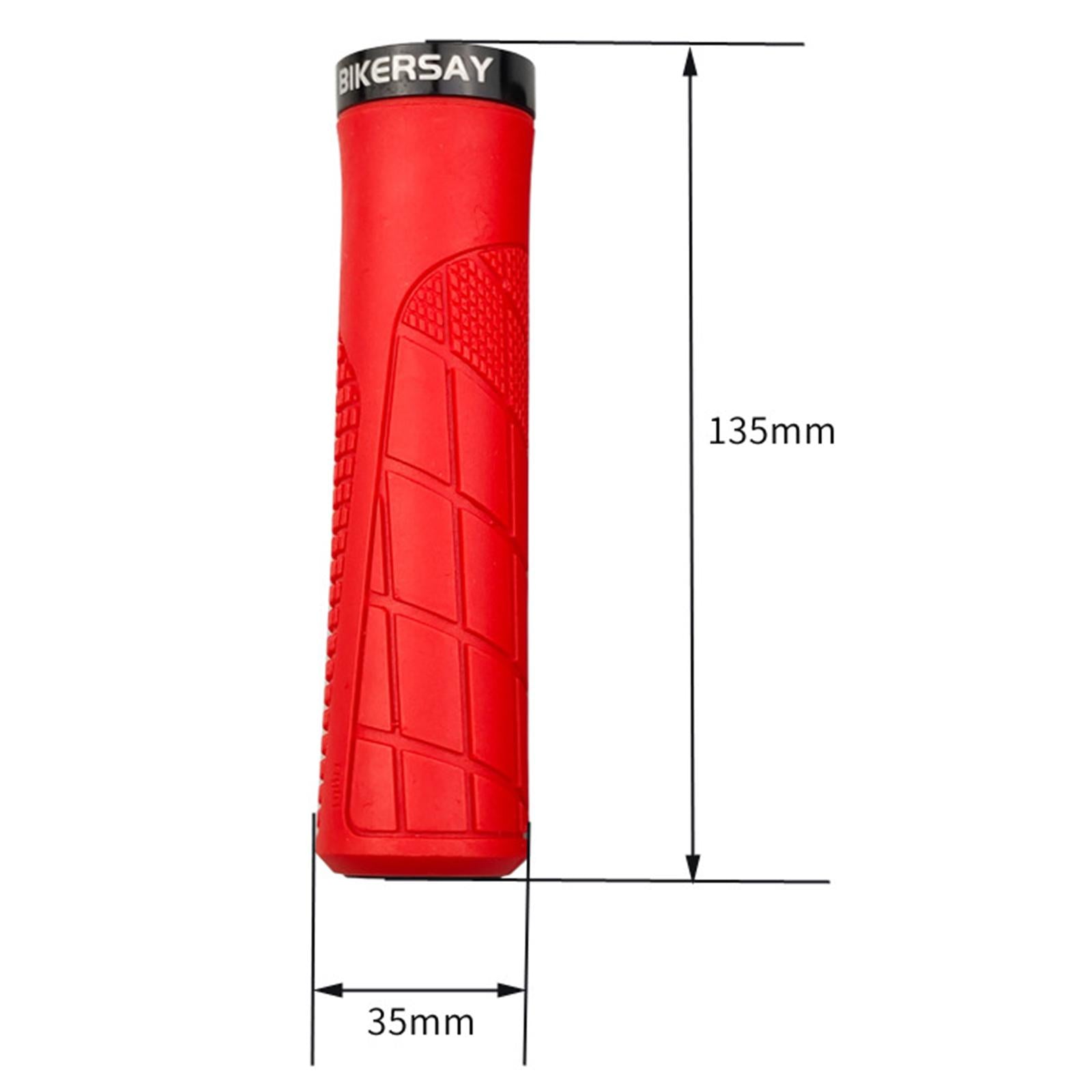 1 Pair Durable Bike Handlebar Grips Anti Slip MTB Cycling Handle Red