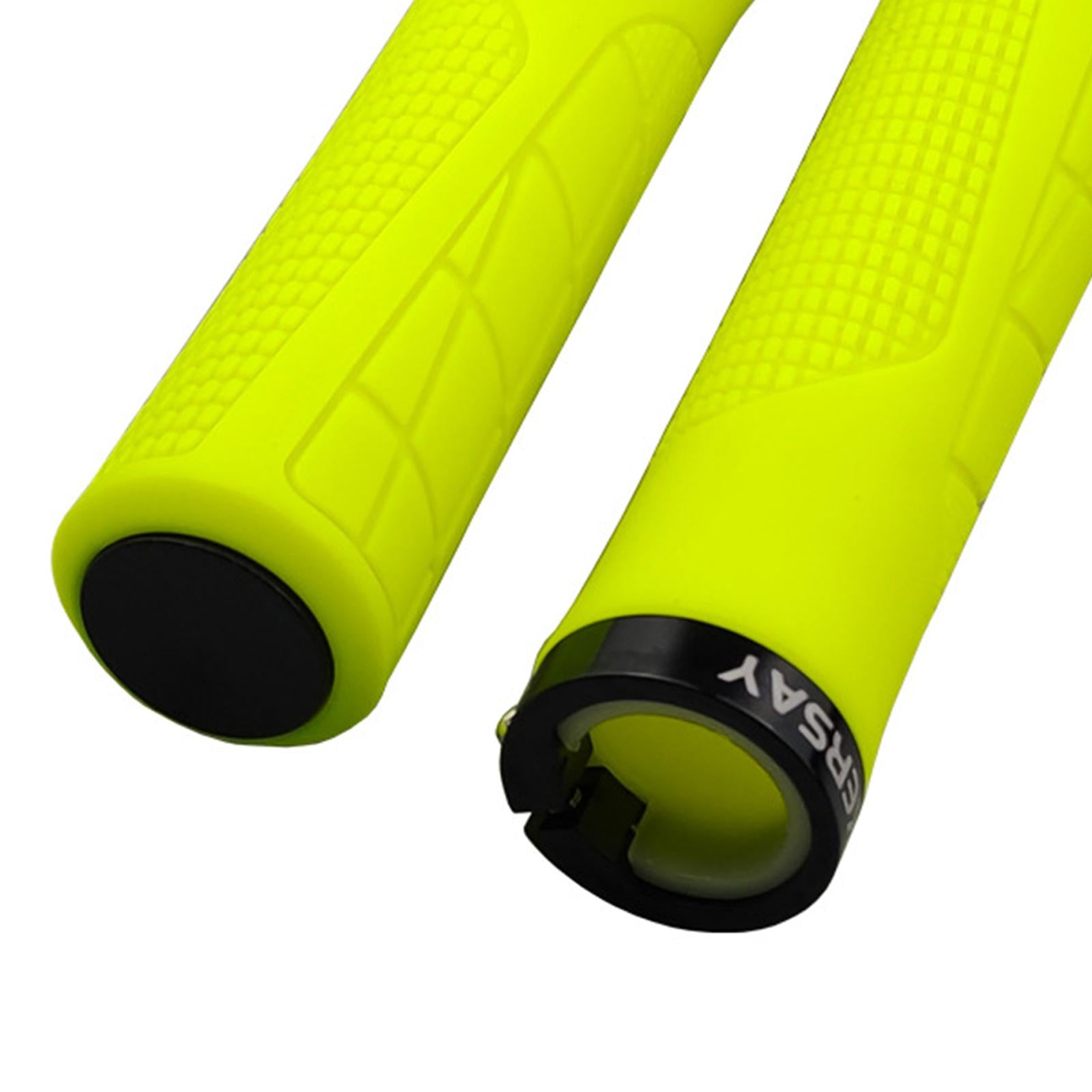1 Pair Durable Bike Handlebar Grips Anti Slip MTB Cycling Handle Yellow
