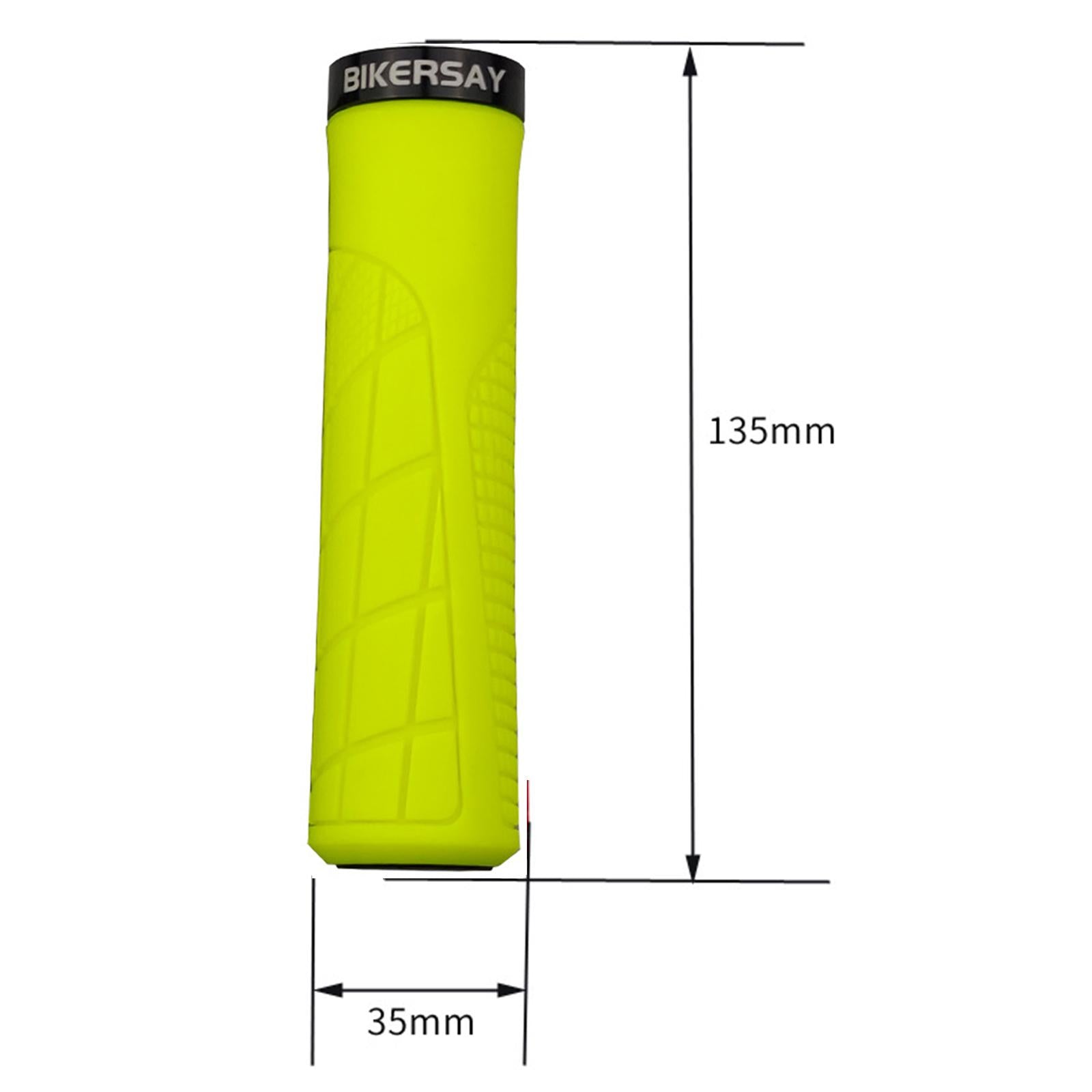 1 Pair Durable Bike Handlebar Grips Anti Slip MTB Cycling Handle Yellow