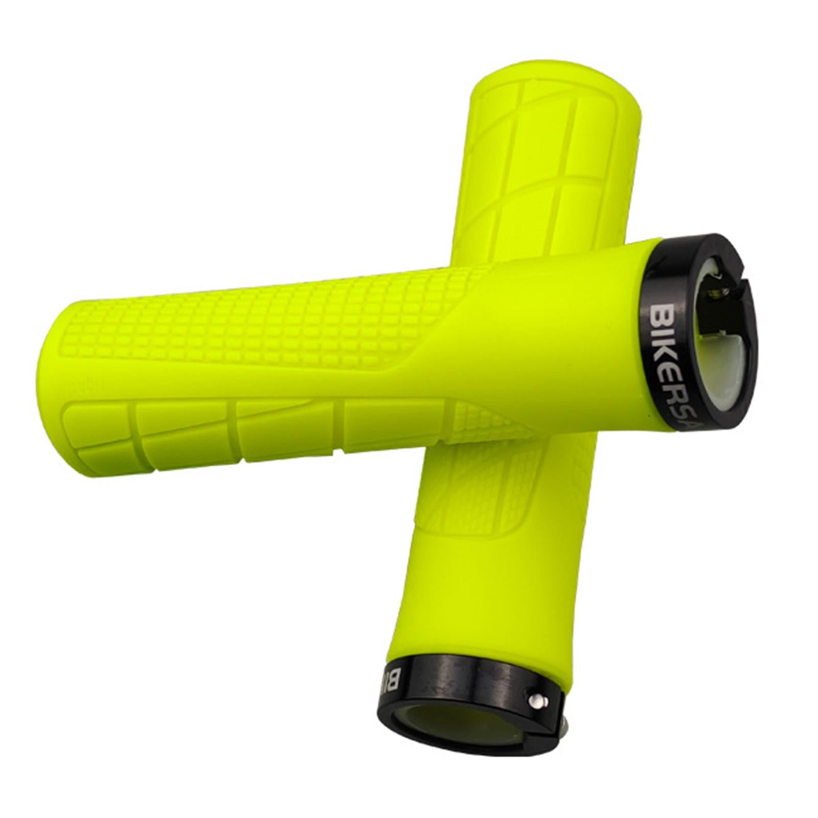 1 Pair Durable Bike Handlebar Grips Anti Slip MTB Cycling Handle Yellow