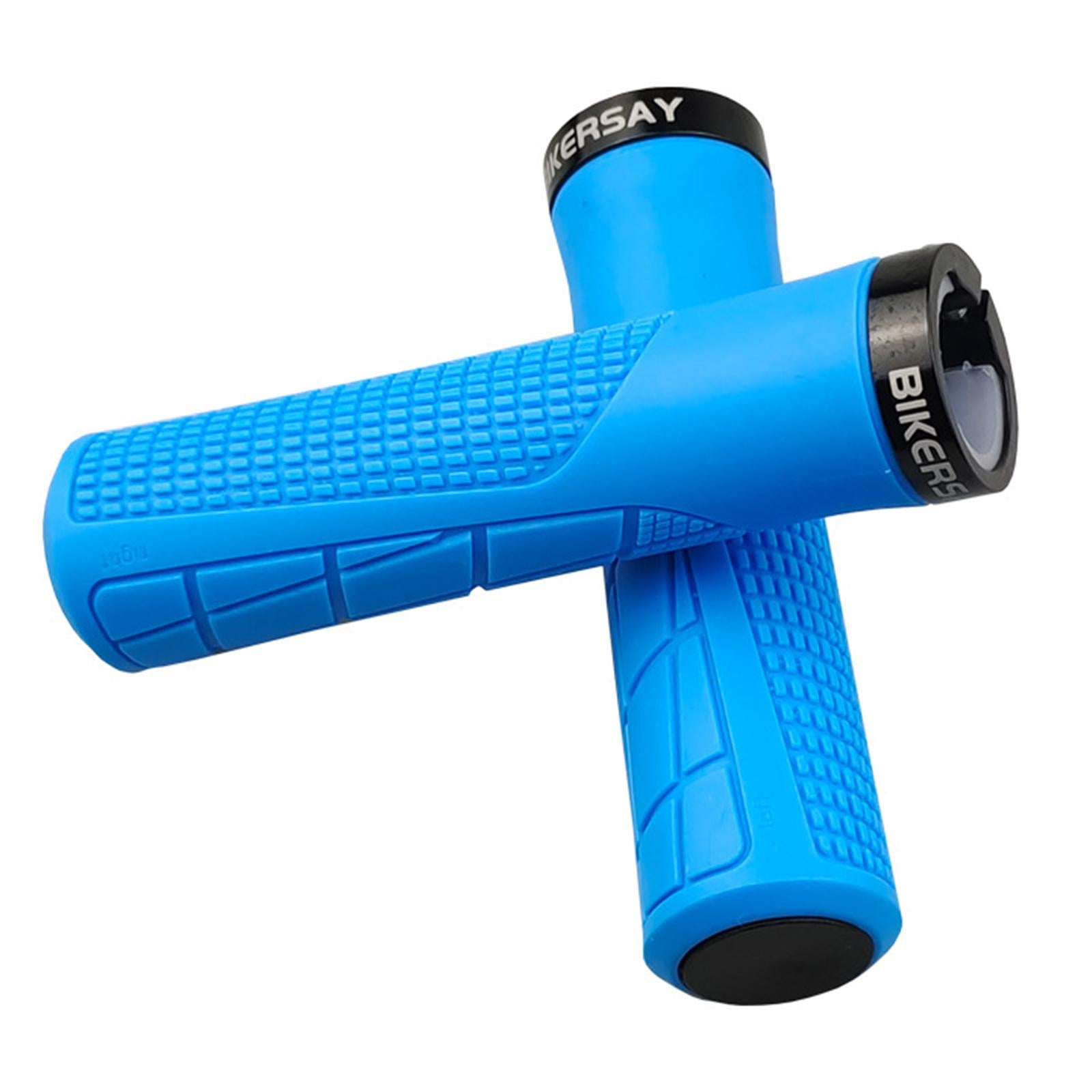 1 Pair Durable Bike Handlebar Grips Anti Slip MTB Cycling Handle Light blue