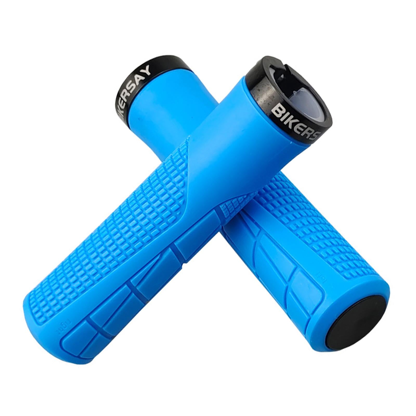 1 Pair Durable Bike Handlebar Grips Anti Slip MTB Cycling Handle Light blue