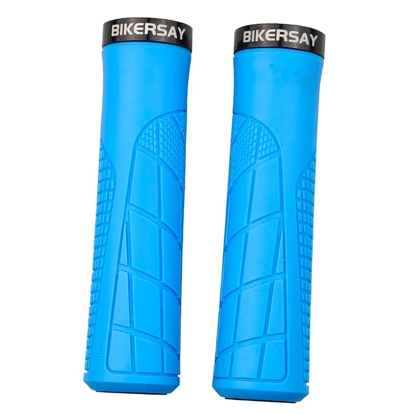 1 Pair Durable Bike Handlebar Grips Anti Slip MTB Cycling Handle Light blue