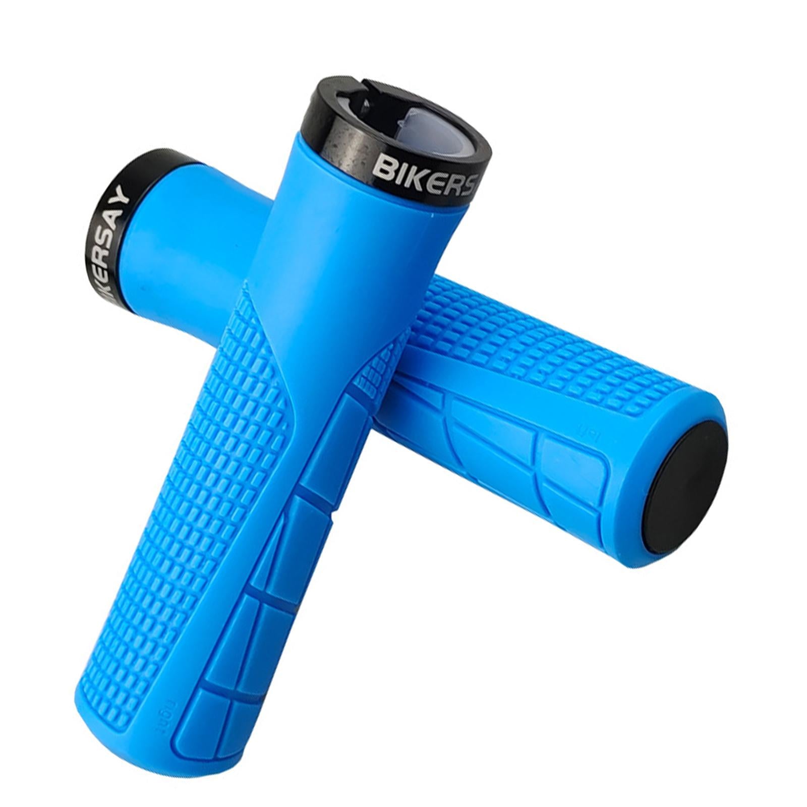 1 Pair Durable Bike Handlebar Grips Anti Slip MTB Cycling Handle Light blue