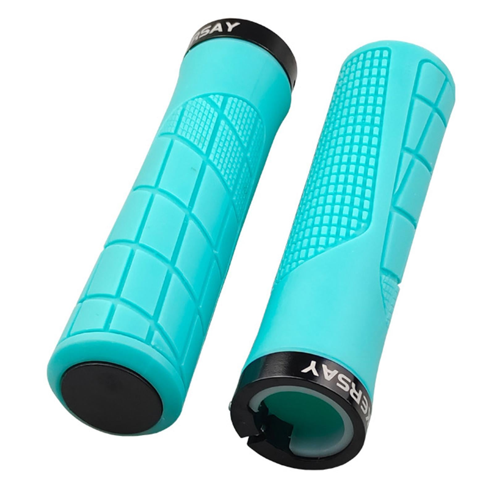 1 Pair Durable Bike Handlebar Grips Anti Slip MTB Cycling Handle Lake Blue