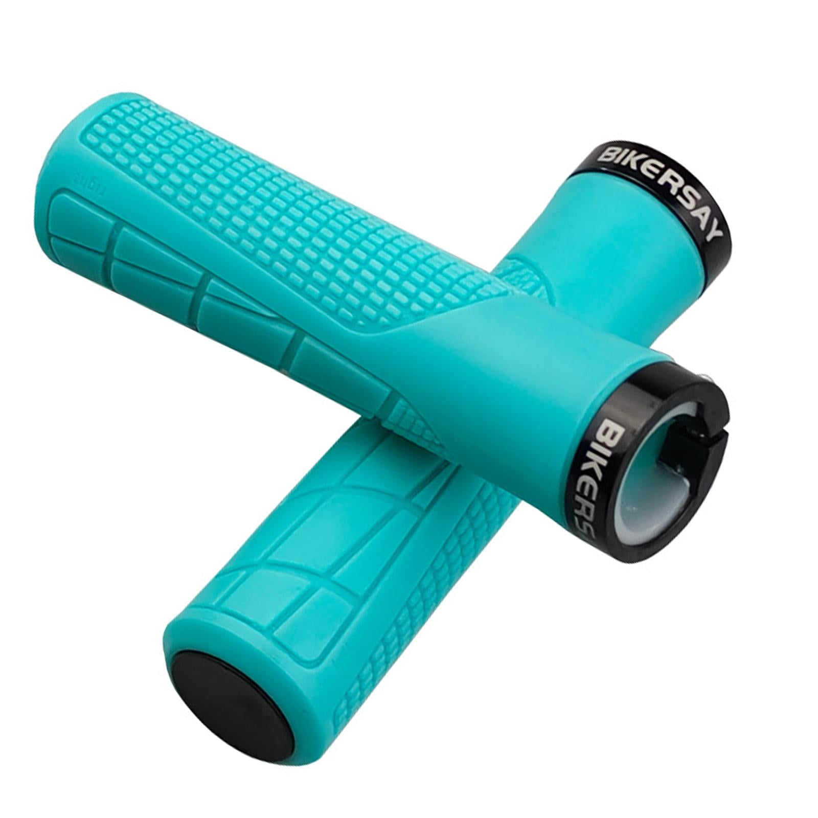 1 Pair Durable Bike Handlebar Grips Anti Slip MTB Cycling Handle Lake Blue