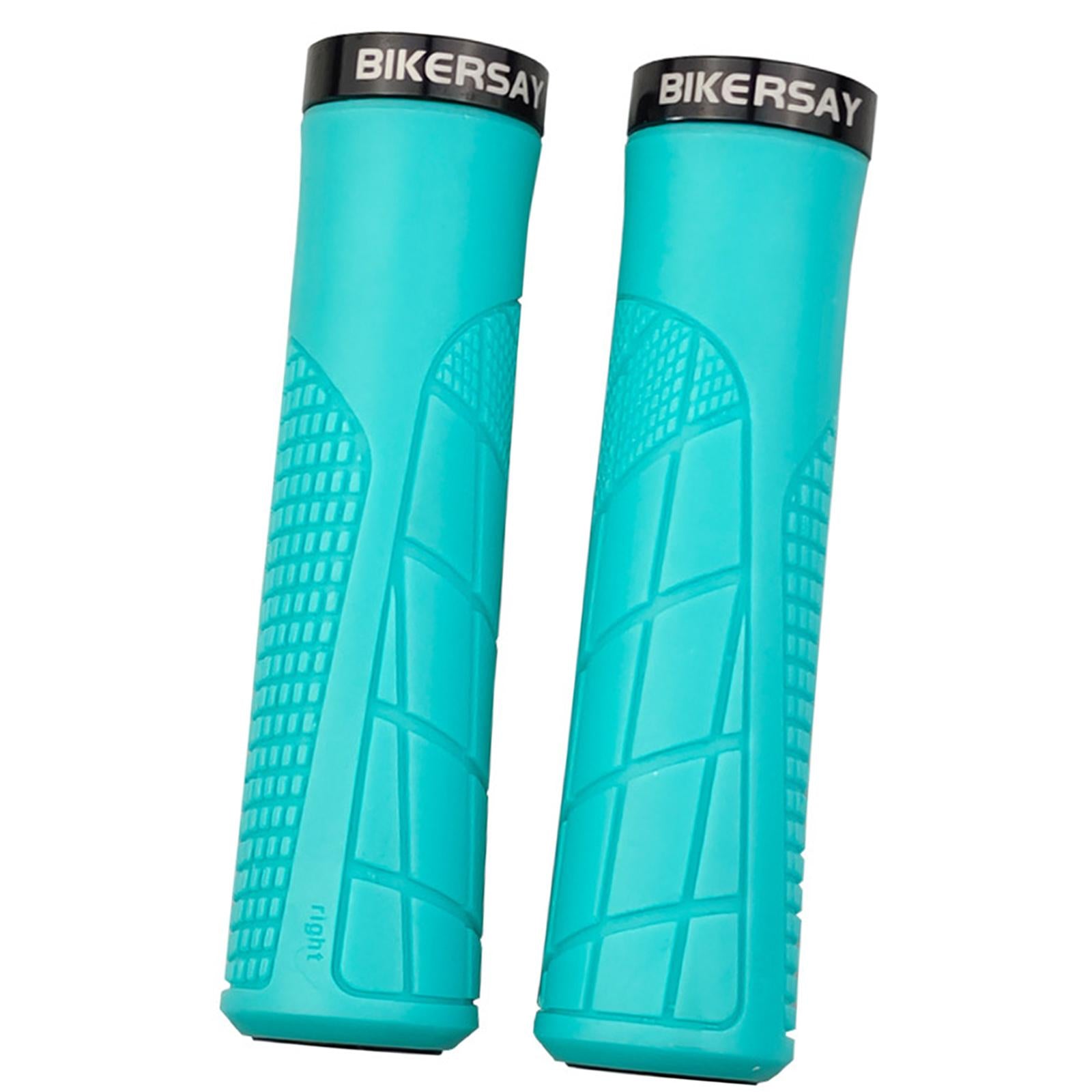 1 Pair Durable Bike Handlebar Grips Anti Slip MTB Cycling Handle Lake Blue