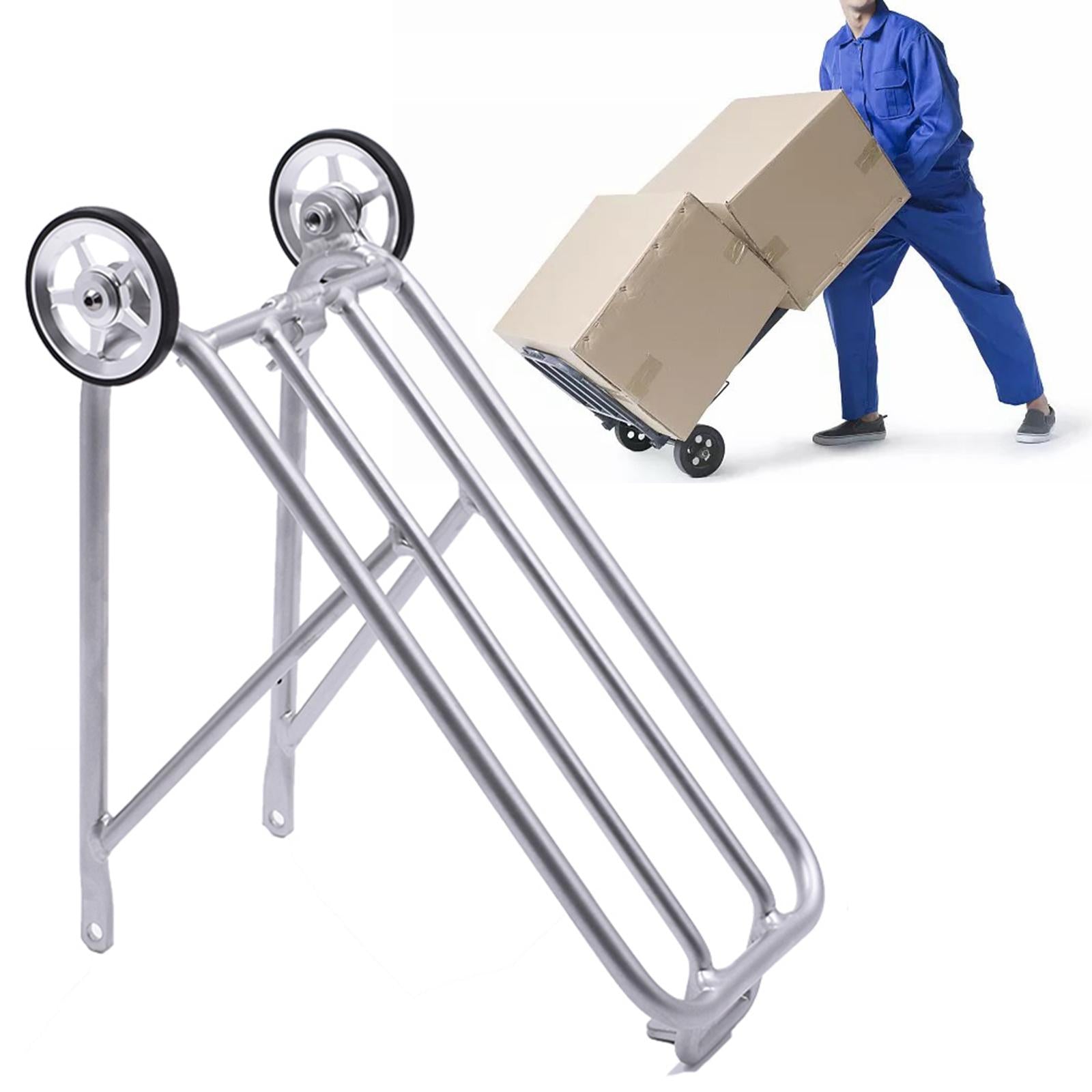 1PC Bike Rear Rack W/ Easy Wheel Folding Shelf Accs Ultralight Durable Silver