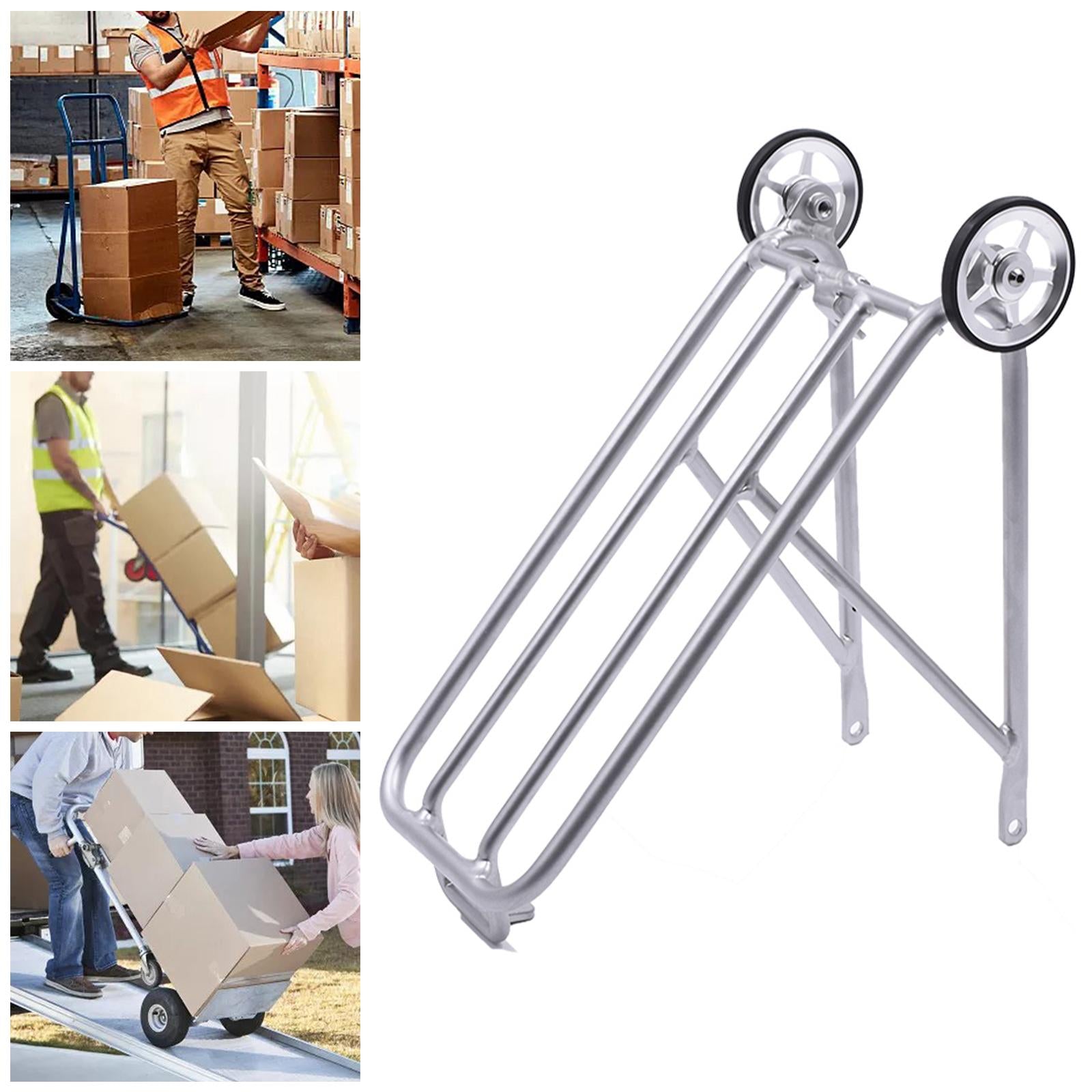 1PC Bike Rear Rack W/ Easy Wheel Folding Shelf Accs Ultralight Durable Silver