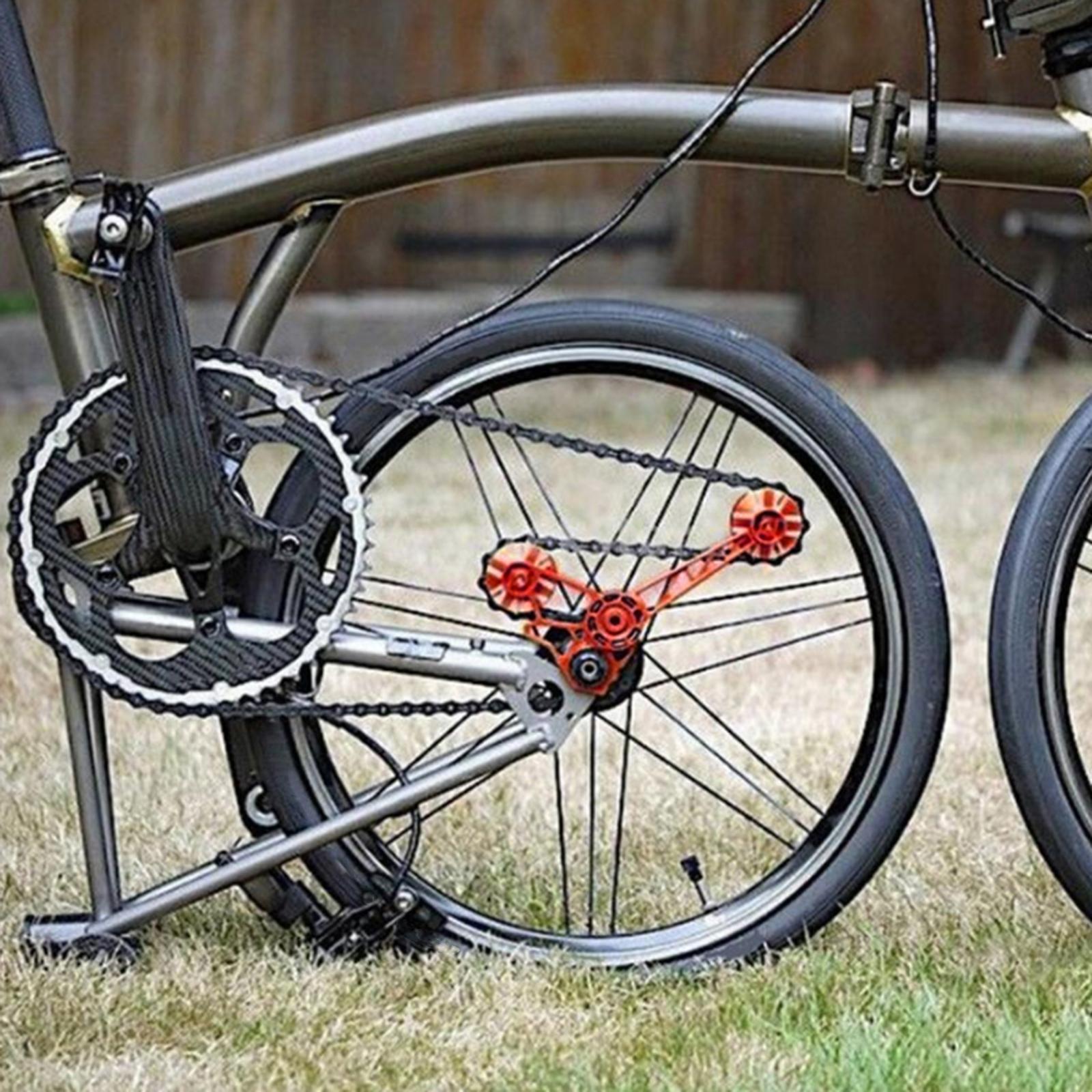 1-6 Speed Chain Tensioner Folding Bike Bicycle Stabilizer Red