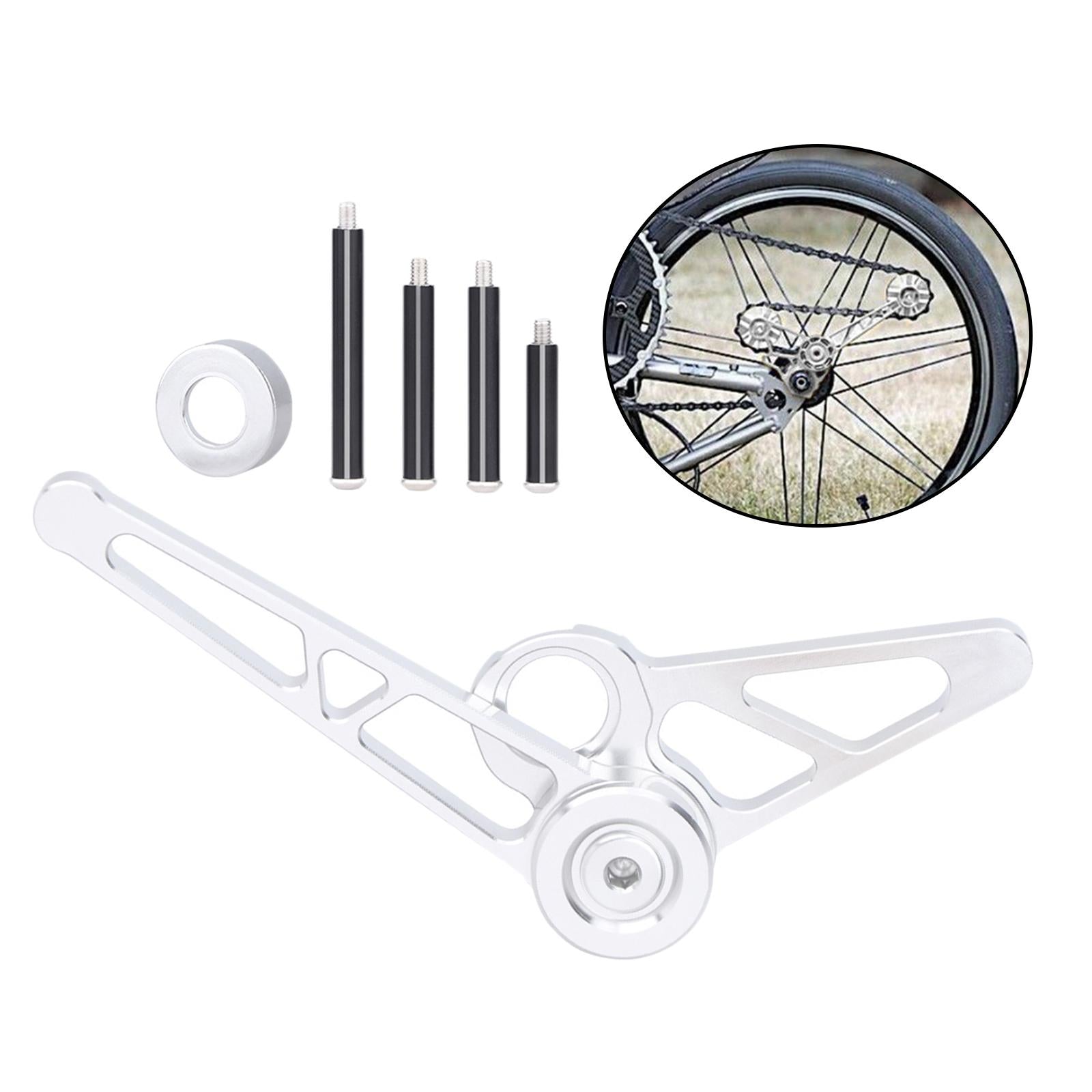 1-6 Speed Chain Tensioner Folding Bike Bicycle Stabilizer Silver