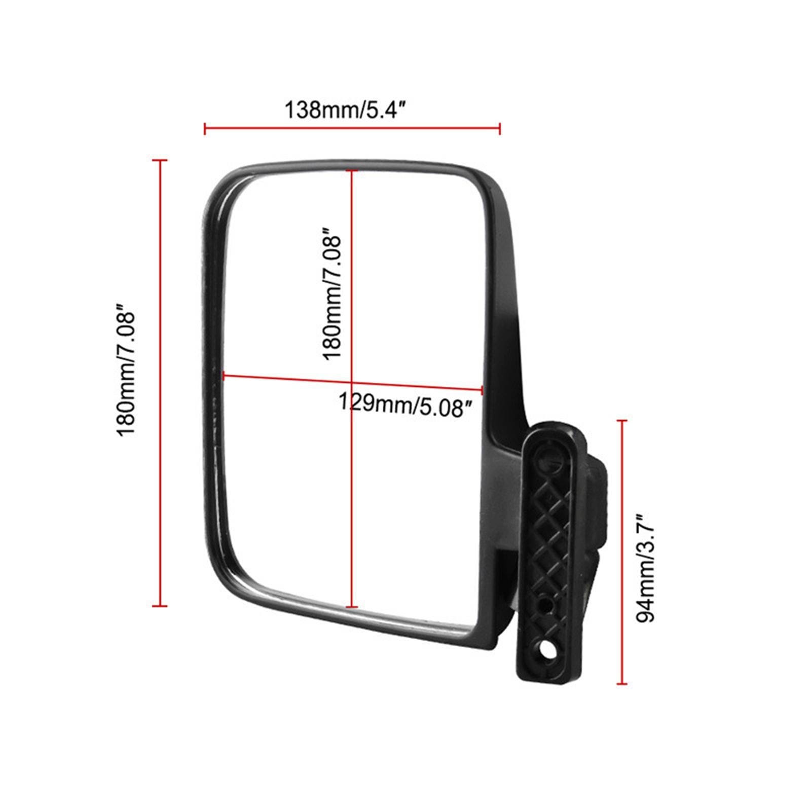 1Pair Golf Carts Side Mirrors Reversing Folding Adjustable Golf Cart Mirror