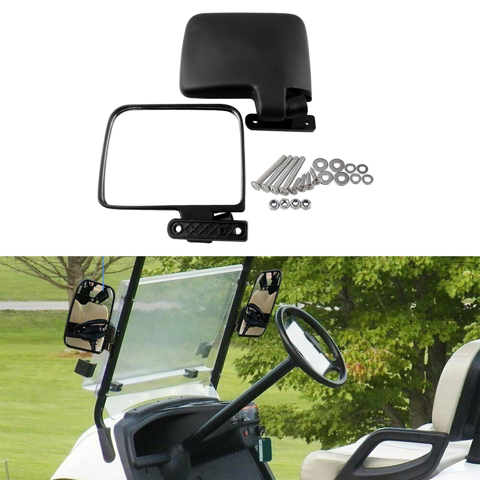 1Pair Golf Carts Side Mirrors Reversing Folding Adjustable Golf Cart Mirror