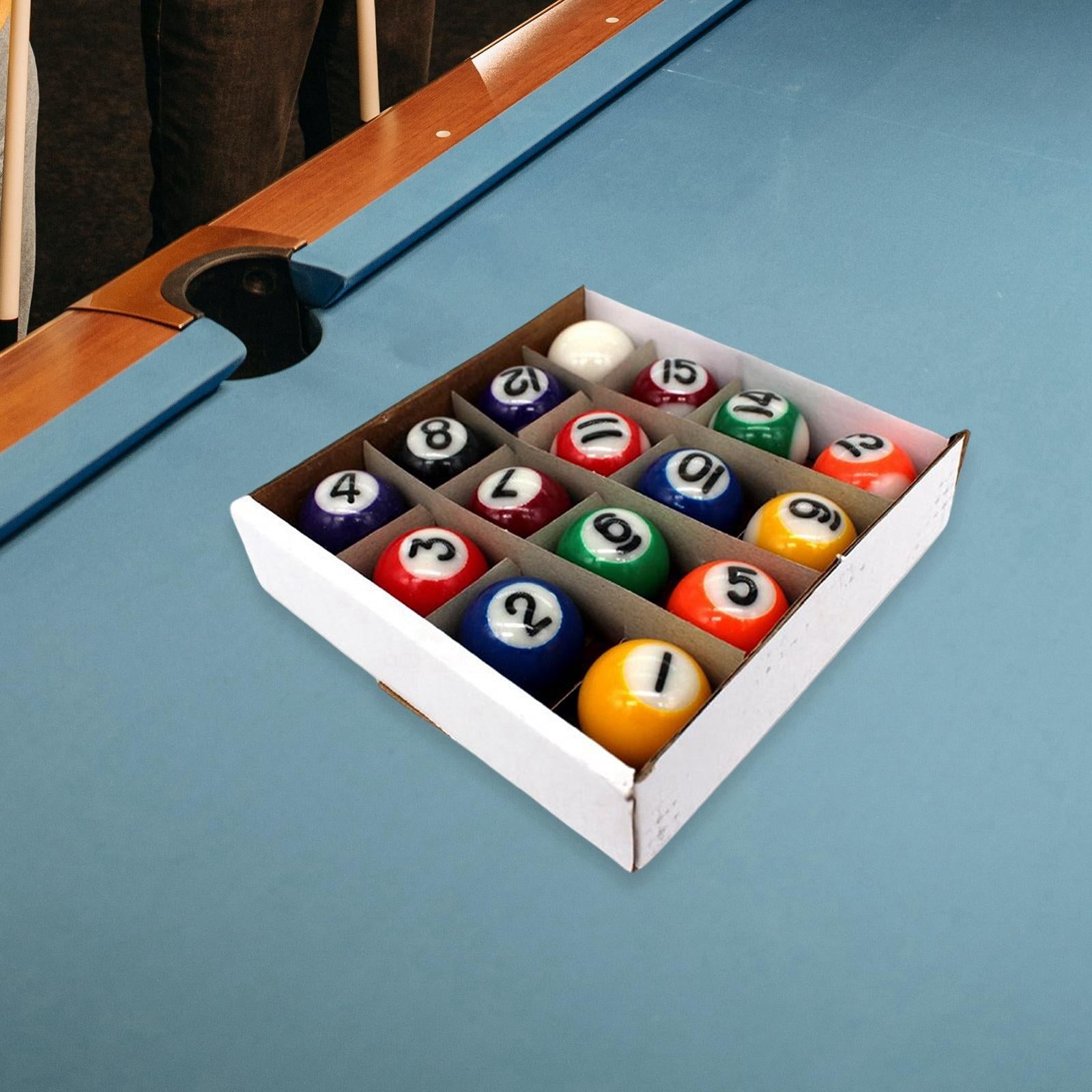 16Pcs Mini Billiard Balls Pool Table Balls 25mm Kids Toys for Leisure Sports