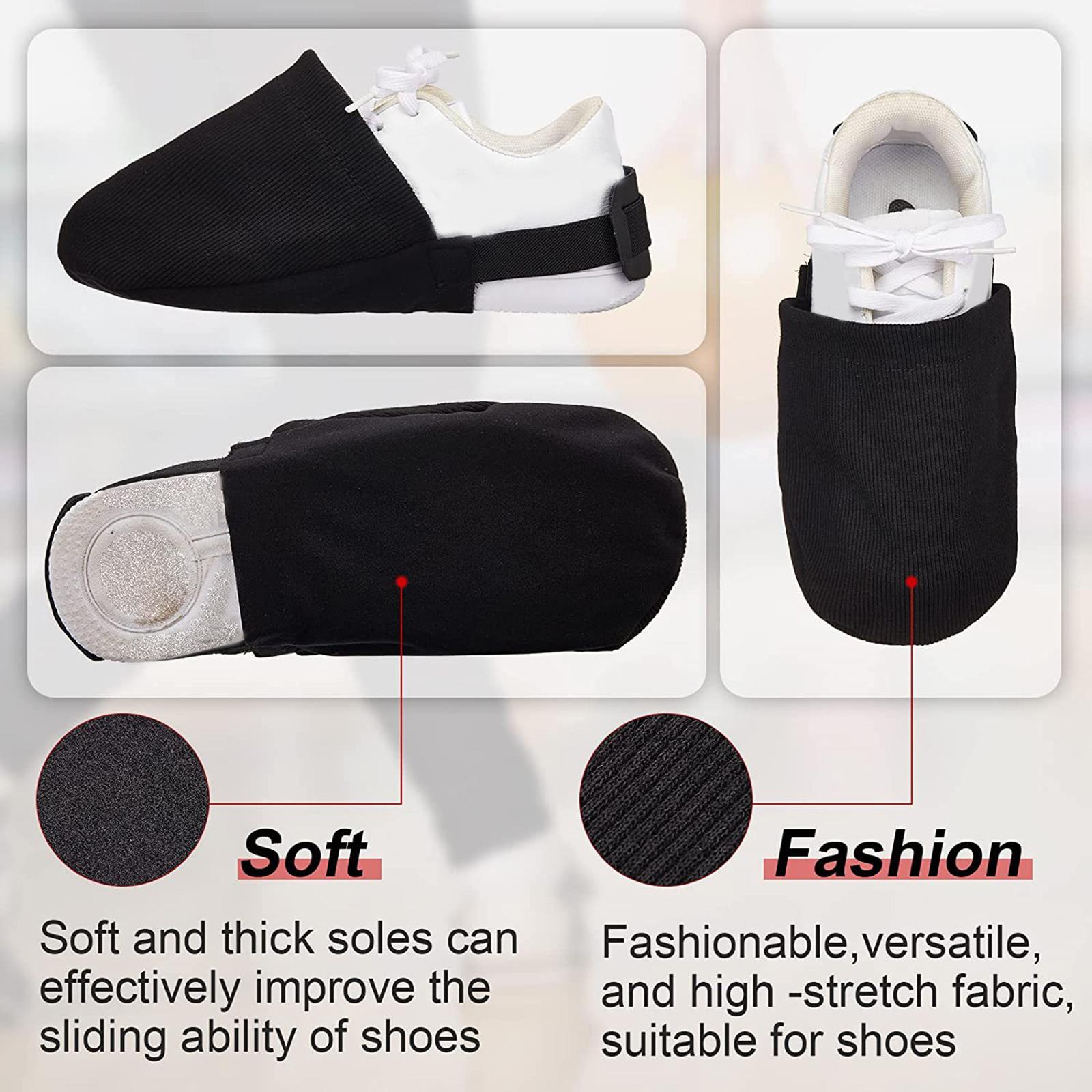 1Pair Bowling Shoe Cover Black Universal Outdoor Anti Slip Shoe Sliders